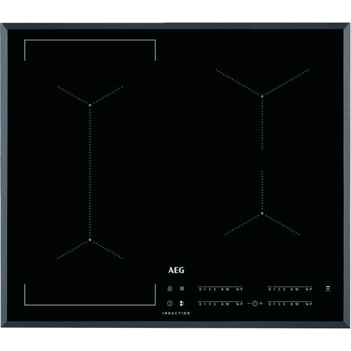 Aeg Ike64441fb 60cm Induction Hob 4 Cooking Sections Including 2 Maxisense Zones With Bridging Fun