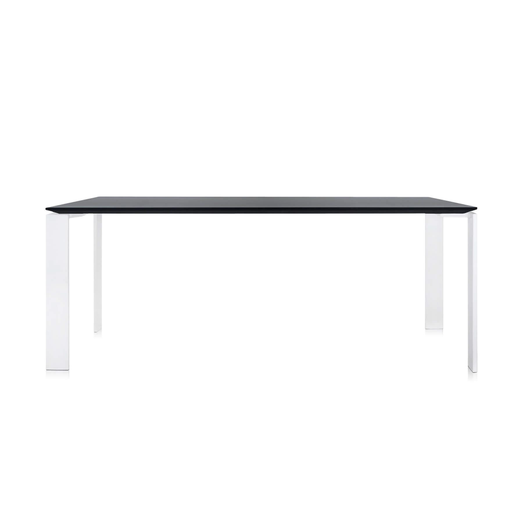 Kartell Four Rectangular Dining Table 190 White Black Designer Furniture From Holloways Of Ludlow