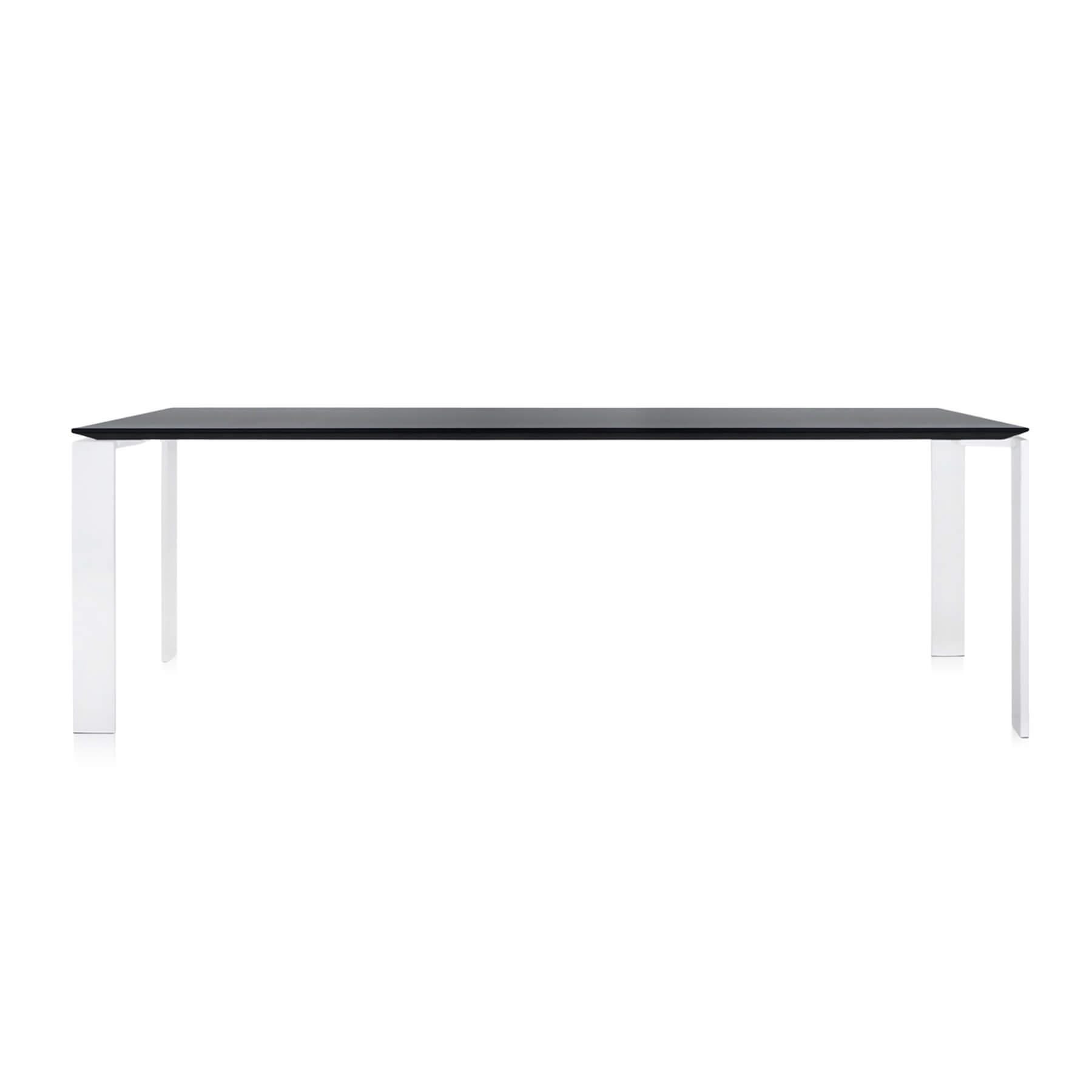 Kartell Four Rectangular Dining Table 223 White Black Designer Furniture From Holloways Of Ludlow