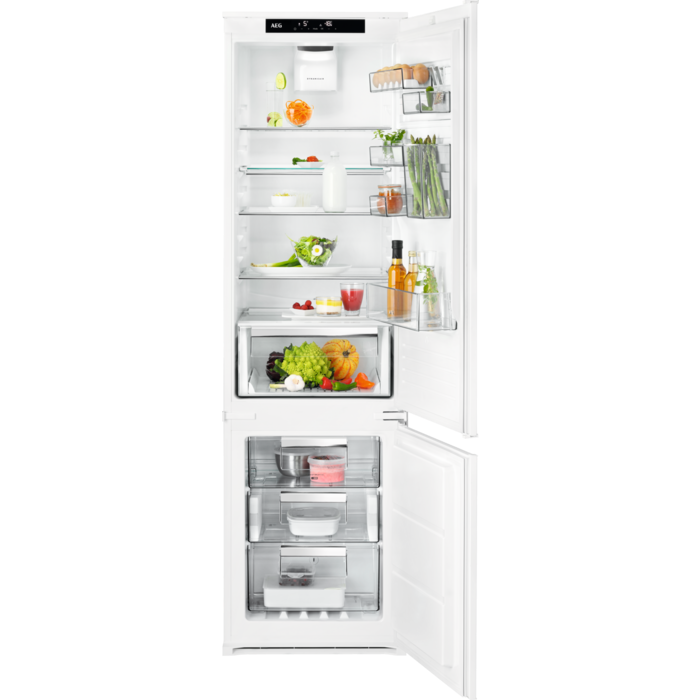 Aeg Sce819e5ts Super Tall Integrated Frostfree Fridge Freezer With Electronic Controls E Energy