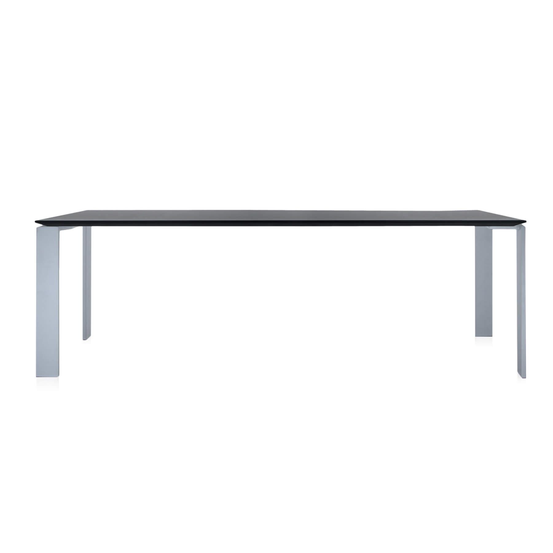 Kartell Four Rectangular Dining Table 223 Alluminium Black White Designer Furniture From Holloways Of Ludlow