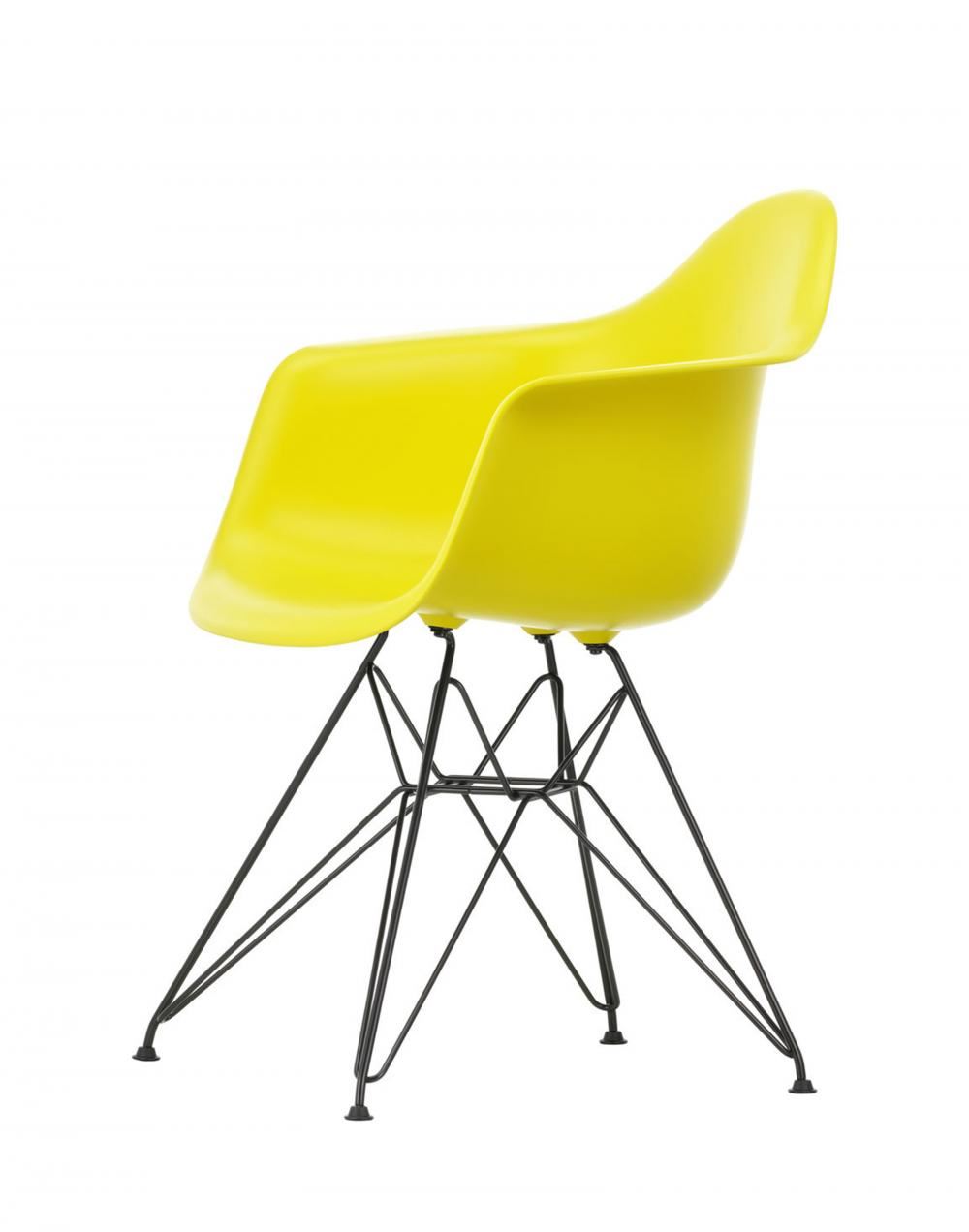 Eames Dar Plastic Armchair Black Sunlight