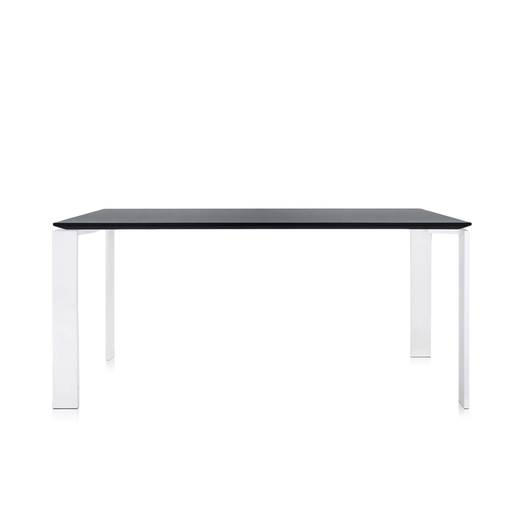 Kartell Four Rectangular Dining Table 158 White Black Designer Furniture From Holloways Of Ludlow