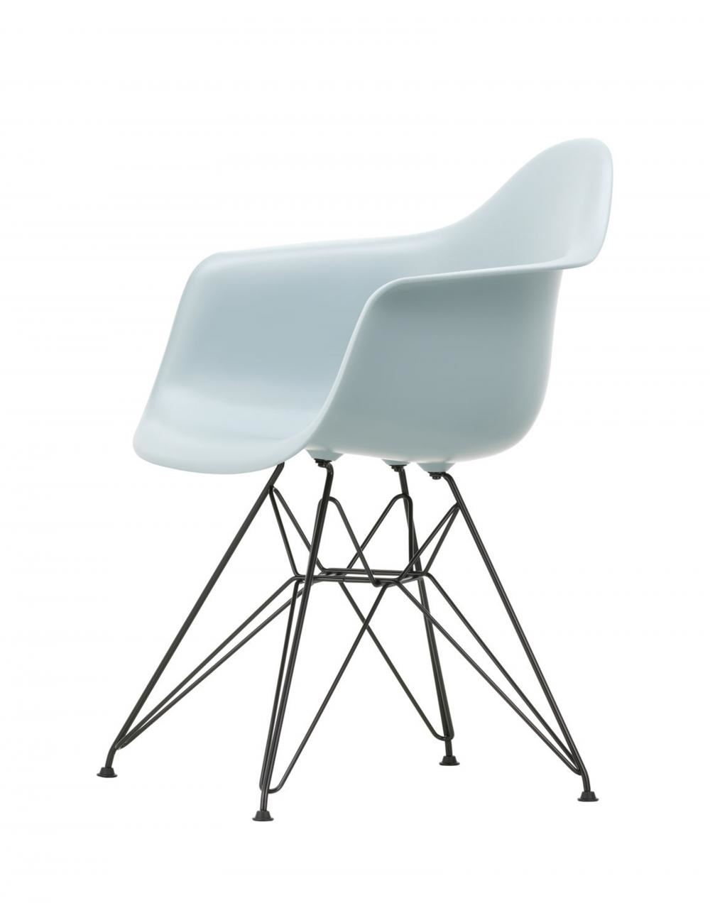 Eames Dar Plastic Armchair Black Ice Grey