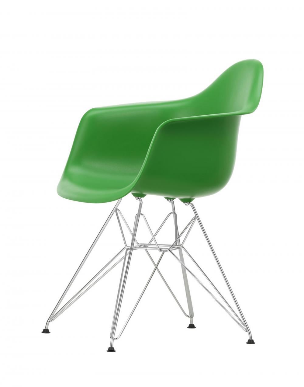 Eames Dar Plastic Armchair Chrome Green