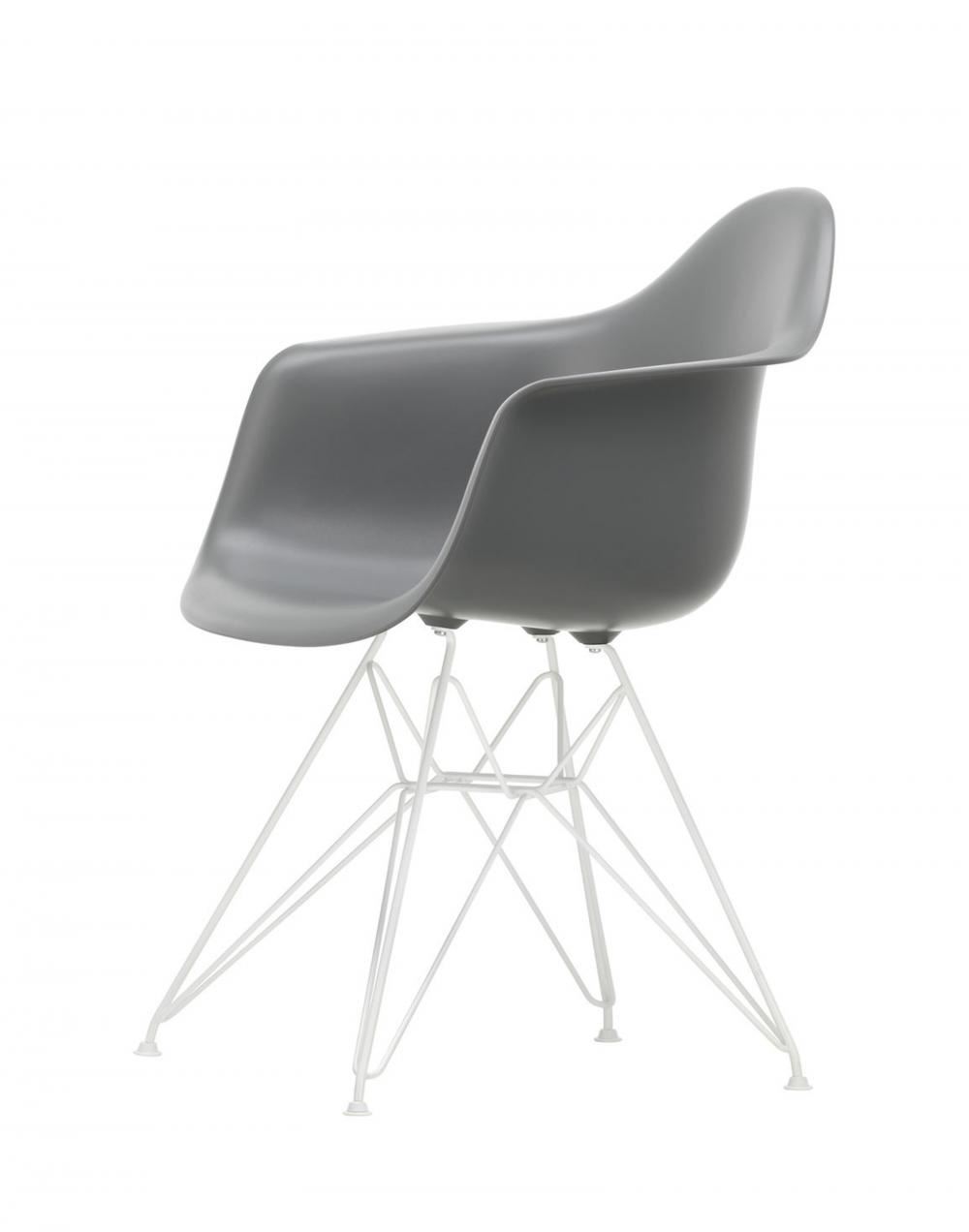 Eames Dar Plastic Armchair White Granite