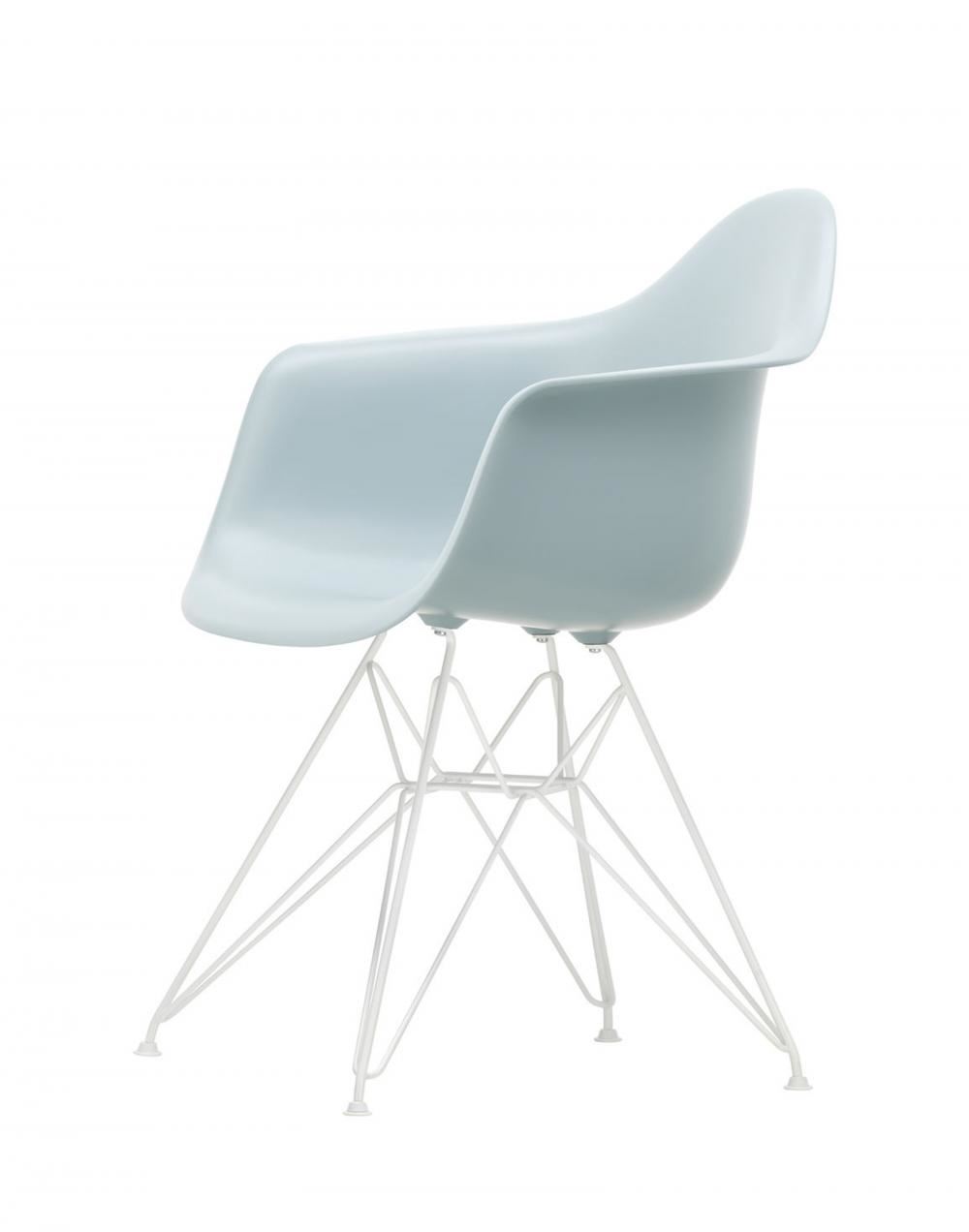 Eames Dar Plastic Armchair White Ice Grey