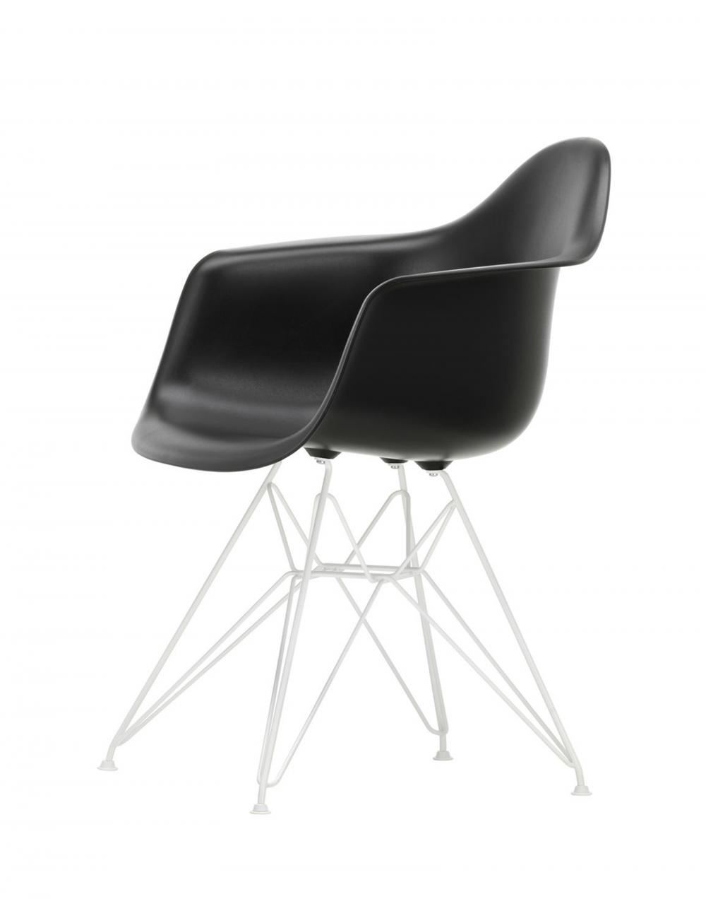 Eames Dar Plastic Armchair White Black