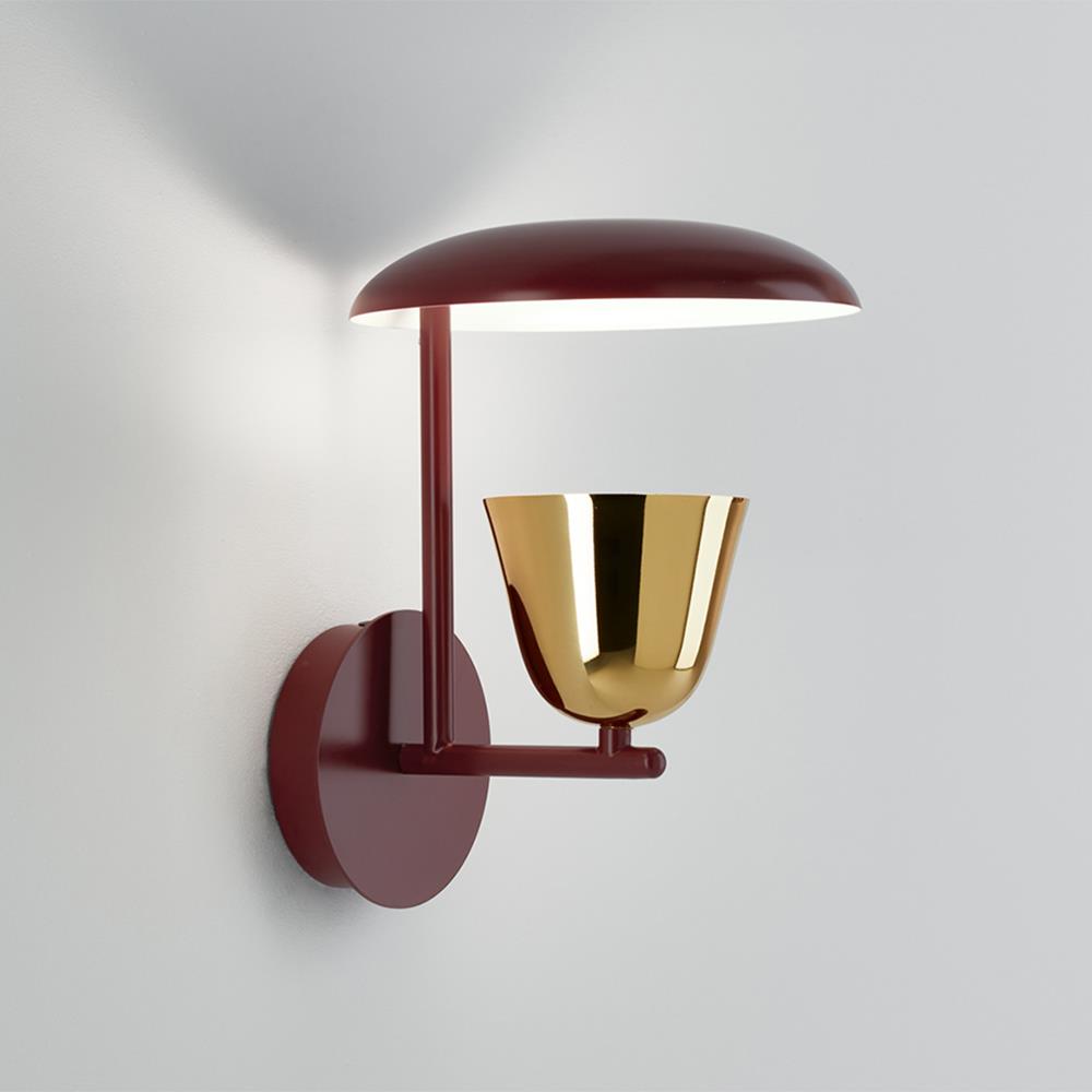 Lightolight Wall Lamp Red Polished Brass