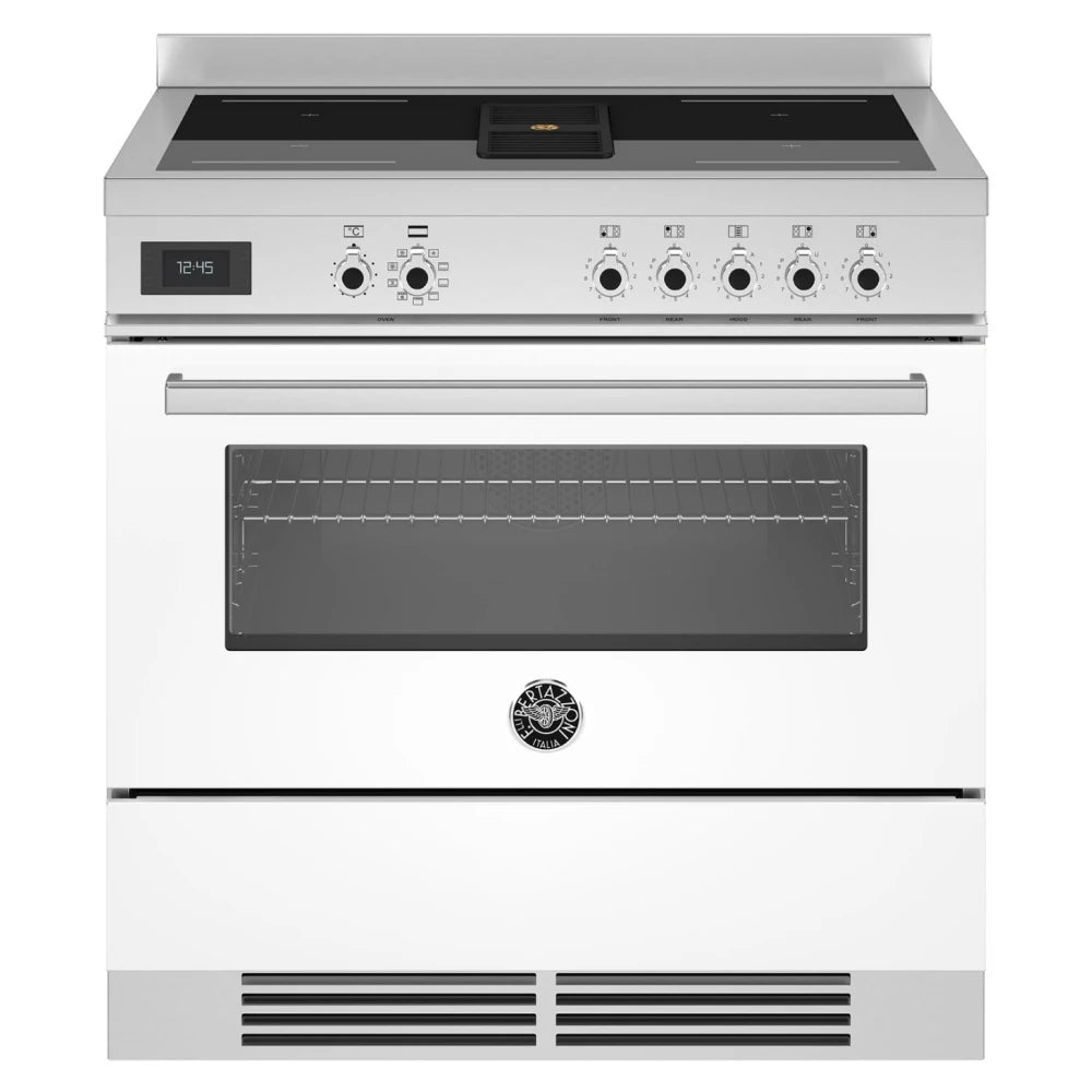 Bertazzoni Proch94i1ebit 90cm Professional Airtec Induction Range Cooker With Integrated Extraction 8211 White