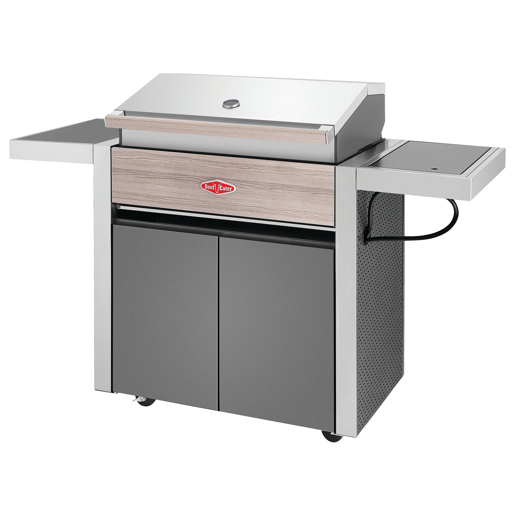 BeefEater 1500 Series 4 Burner Gas Barbecue with Cabinet Trolley and Side Burner