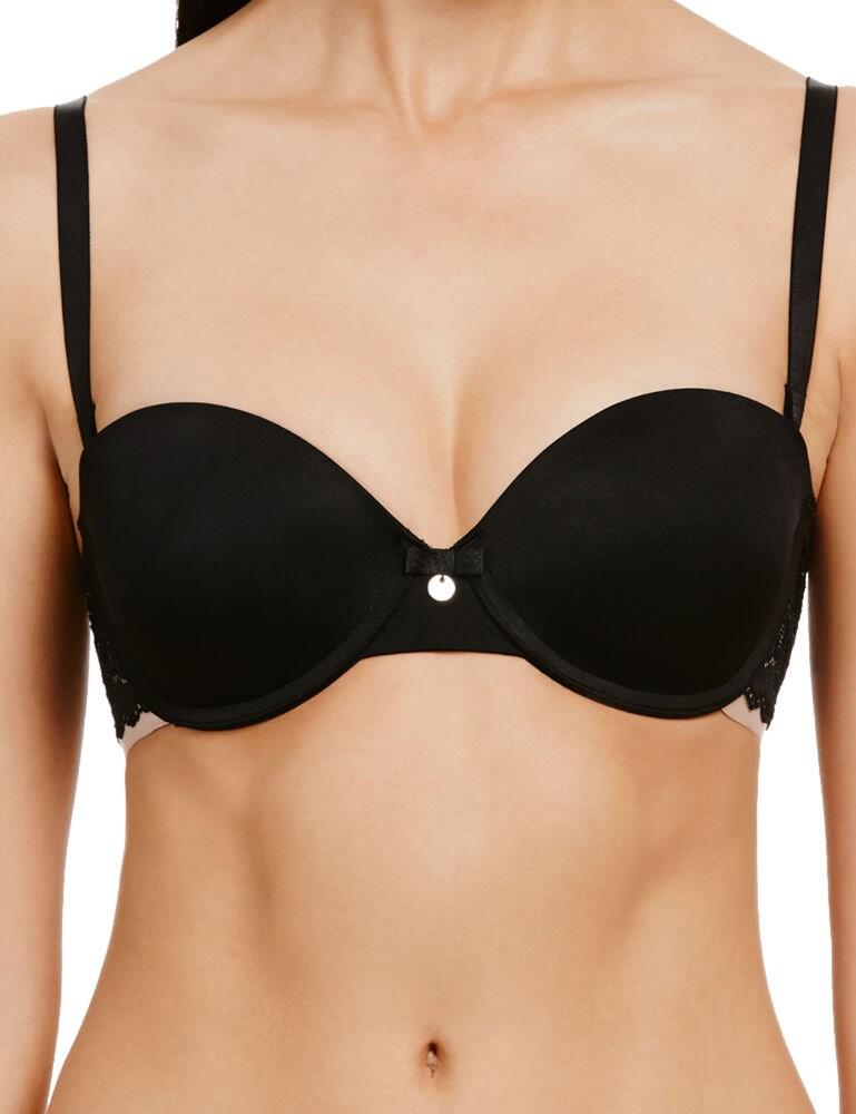 This strapless bra is from the Beauty Form range by Berlei. Ultimate comfort from petite to curvy! A super-soft peach cup lining mixed with deliciously silky microfibre makes this bra extremely comfortable. Side bone provides you with great support whilst silicon elastics offer a better hold. The underwired balcony style cups offer excellent support and uplift. A small Berlei medallion completes this bra. Pair with matching coordinates from the Beauty Form range to complete this look.  Ultimate comfort Super soft peach cup Silky microfibre Side bone Great support Underwired cups Berlei medallions Matching coordinates available Composition: 70% Polyamide &pipe; 15% Polyester &pipe; 15% Elastane Listed in UK Sizes  43111-78891-1054114 B5061 Strapless Bra