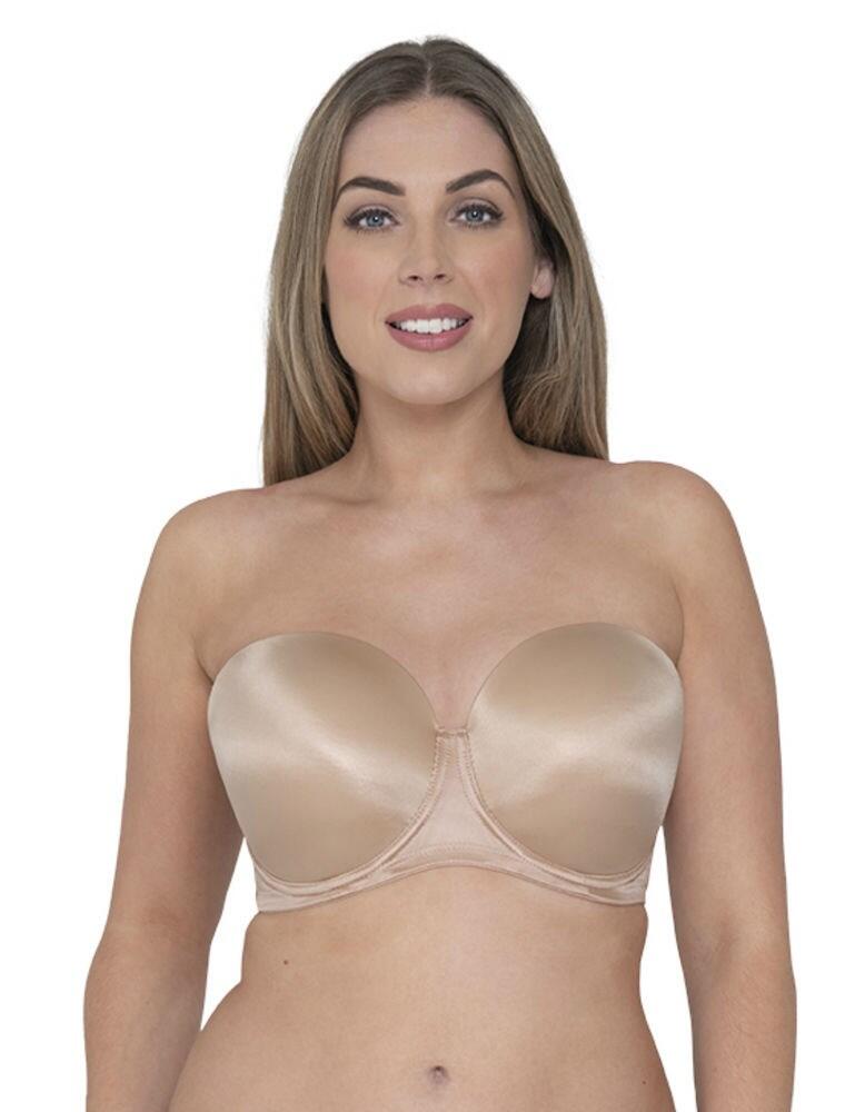 Feel fabulous in this comfortable Smoothie strapless bra by Curvy Kate. Featuring smooth, moulded, round shape cups offering great coverage and excellent shape whilst also allowing for a gorgeous cleavage. Crafted with reinforced silicone bands to help maintain the band shape. The interlocking shape encompasses your bust for excellent support throughout the day. The Smoothie bra has fully adjustable removable straps for an individual fit. Update your lingerie collection with this must-have bra suitable for every occasion!  Sleek and elegant design Popular strapless style Smooth moulded cups Invisible under clothing Underwired support Adjustable and removable straps Hook and eye closure Listed in UK Sizes   43143-78964-1064492 CK008109  Strapless Bra