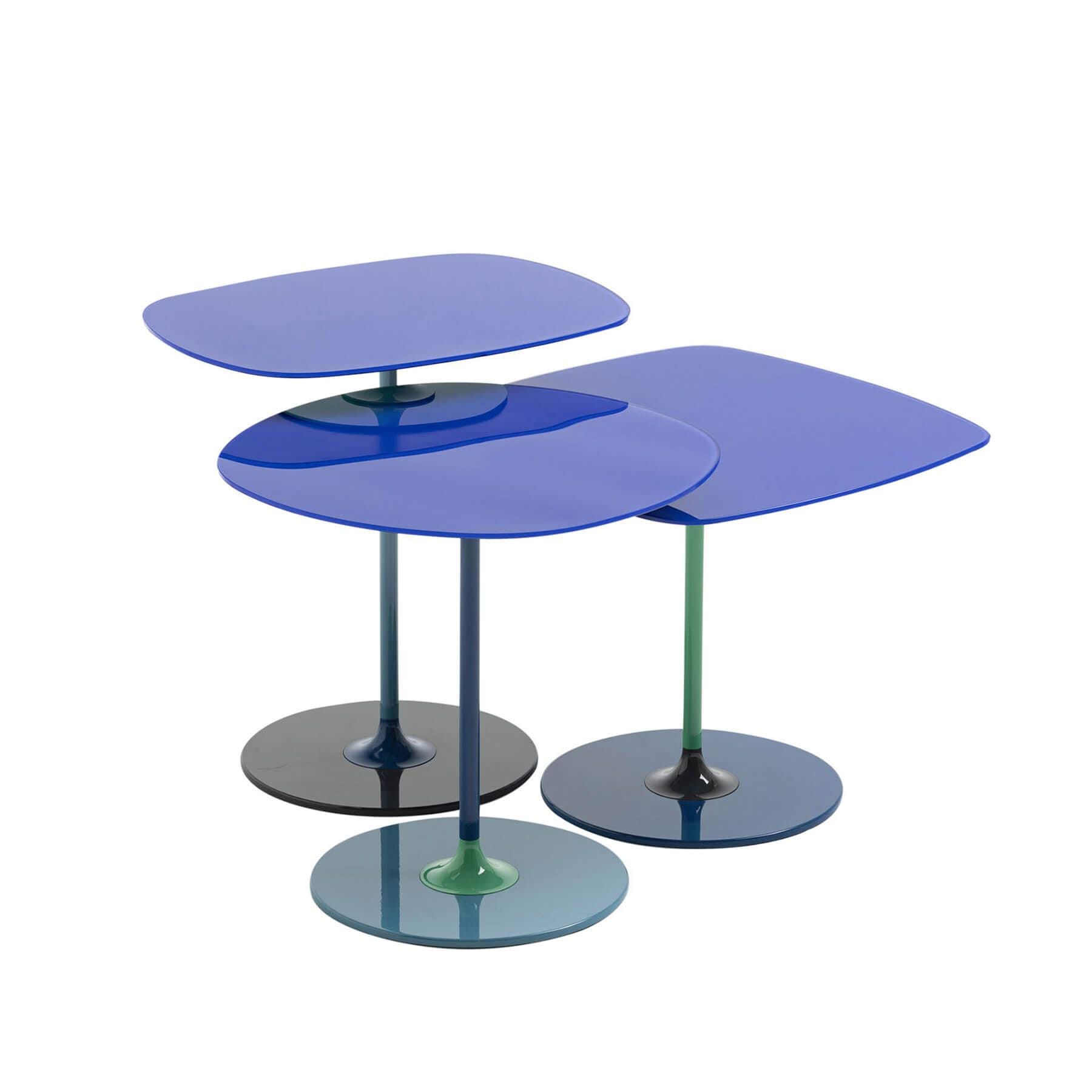 Kartell Thierry Side Table Collection Blue Designer Furniture From Holloways Of Ludlow