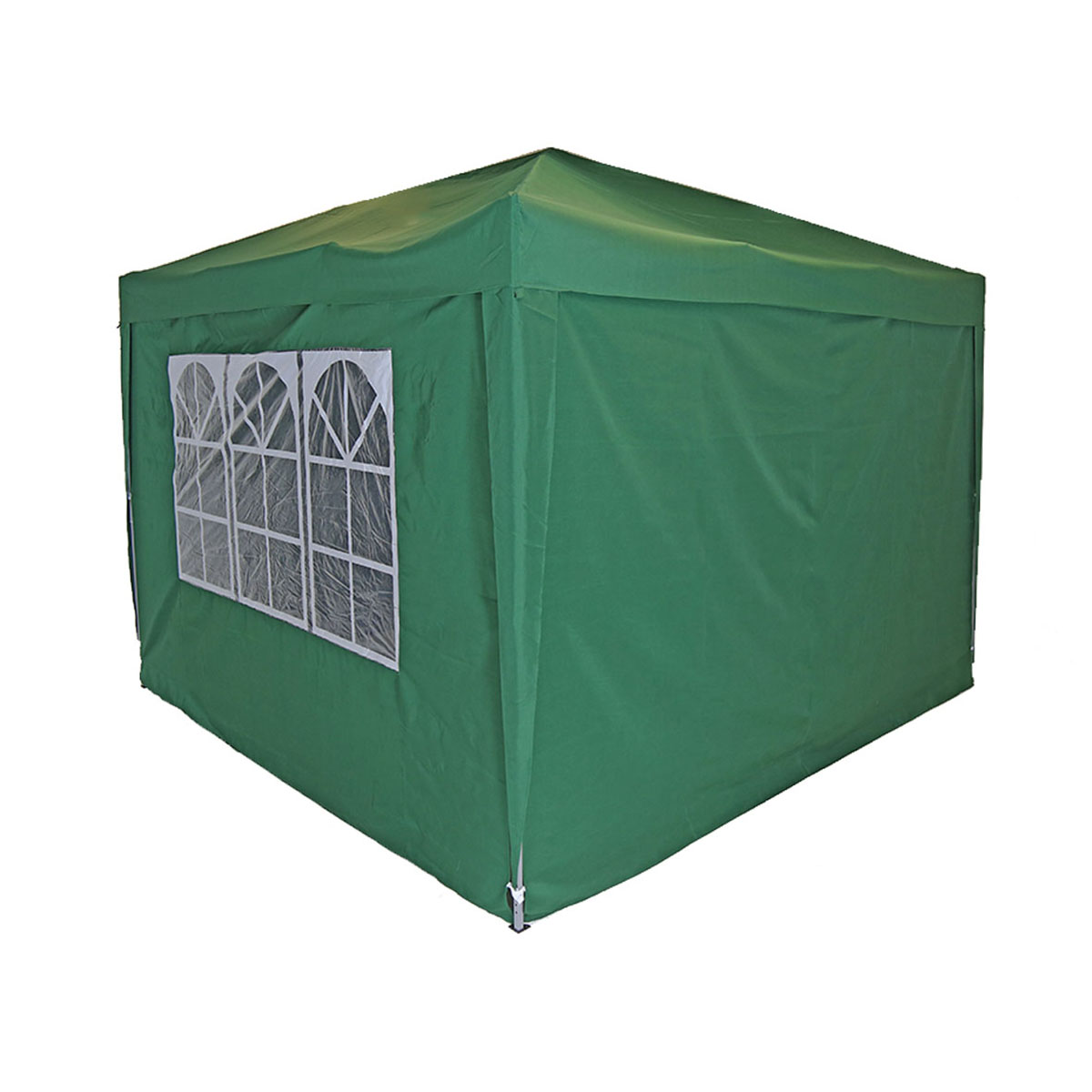 Charles Bentley 3x3m Popup Gazebo With Sides Green