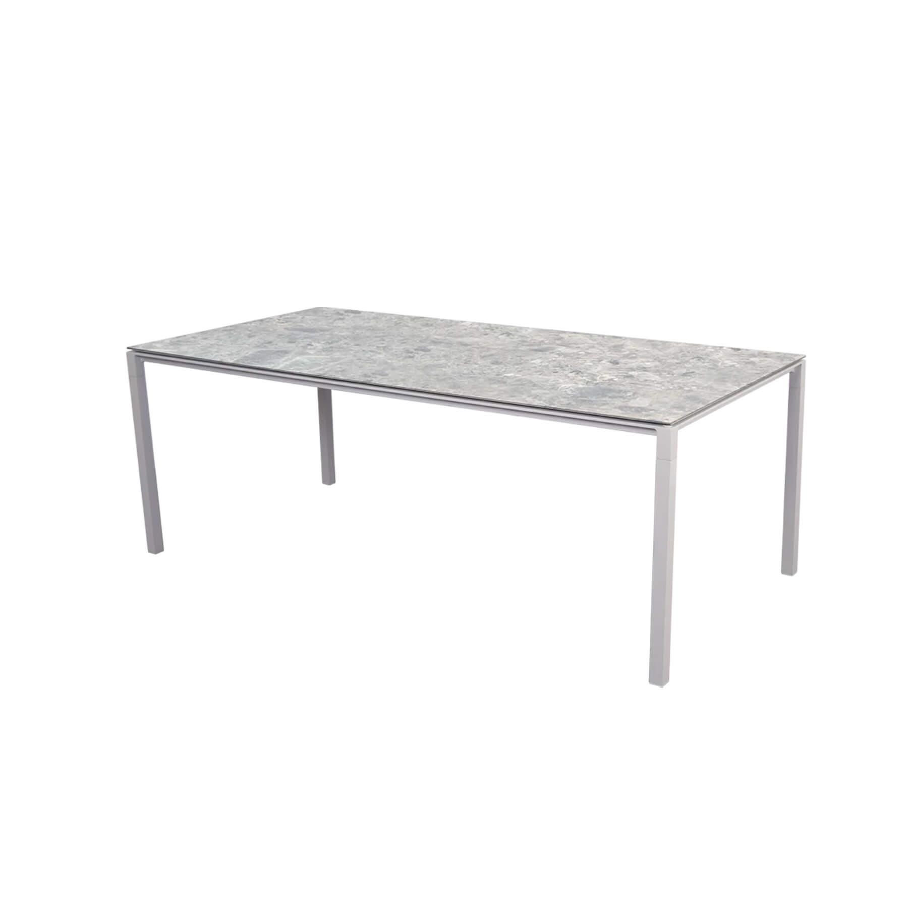 Caneline Pure Outdoor Dining Table Large Ceramic Multi Colour Top Sand Legs