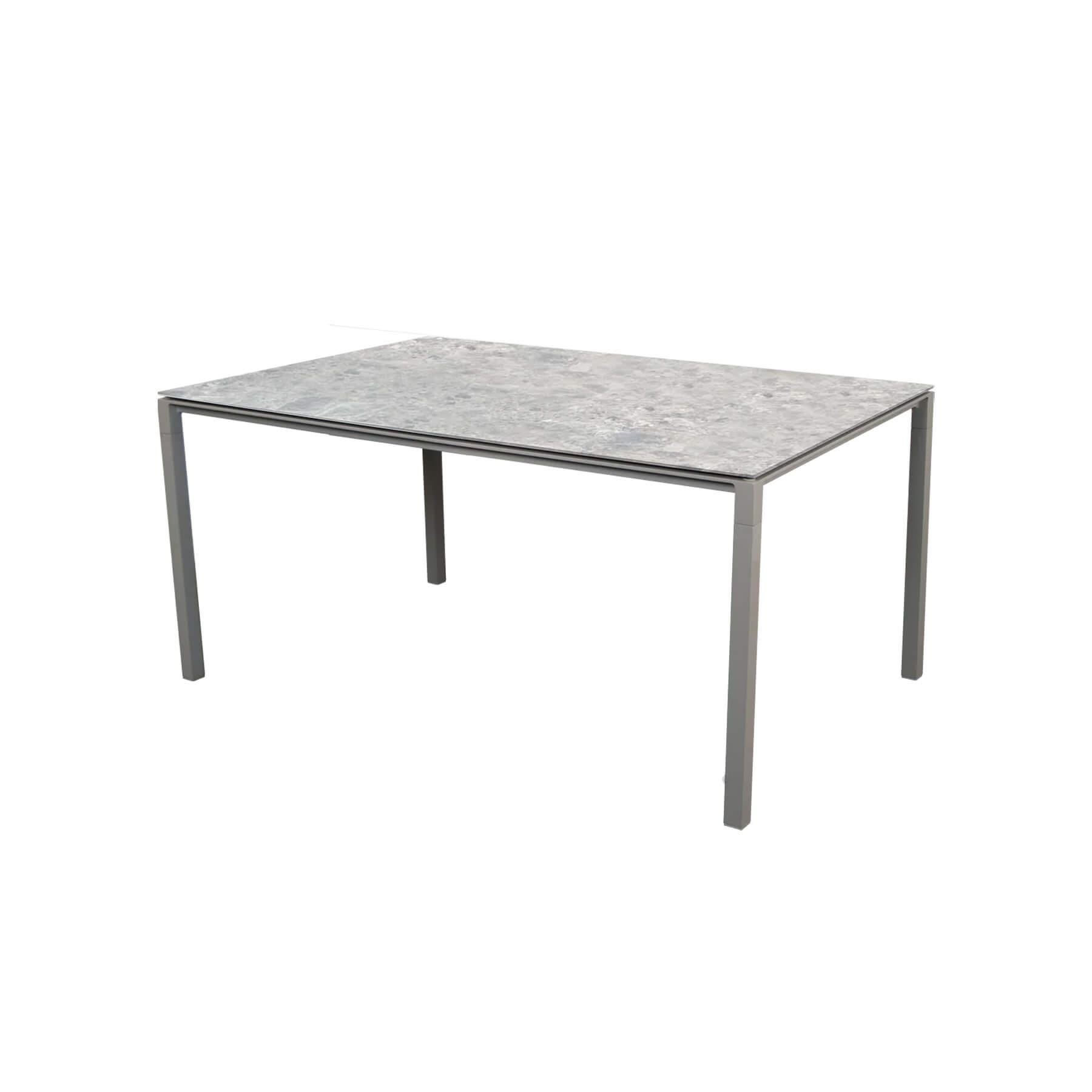 Caneline Pure Outdoor Dining Table Medium Ceramic Multi Colour Top Taupe Legs