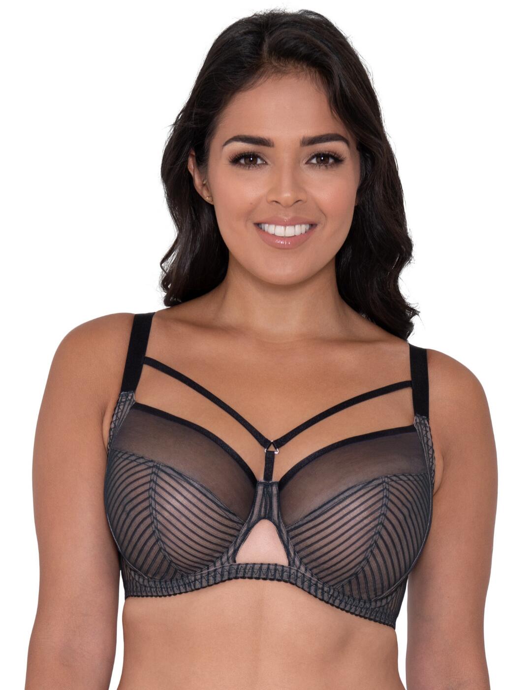 Introducing this new sultry addition to the Curvy Kate family, the Victory Pin-Up balcony bra! Featuring the popular balcony style with underwire support and 4-part cup design, offering excellent support and uplift. The balcony style offers the perfect amount of modesty whilst still creating a sensual cleavage. Decorated with tempting strapping detailing on the centre panel, giving you that pin-up look. Finished off with a cheeky cut-out on the centre panel and fully adjustable straps for an individual fit. Pair with the matching coordinates for a seductive look!  Seductive and feminine design Strapping detail Semi-sheer 4-part cups Excellent support and projection Underwired support Adjustable straps Hook and eye fastening at the rear Matching items available Listed in UK sizes  43318-79371-1063388 CK020102  Balcony Bra