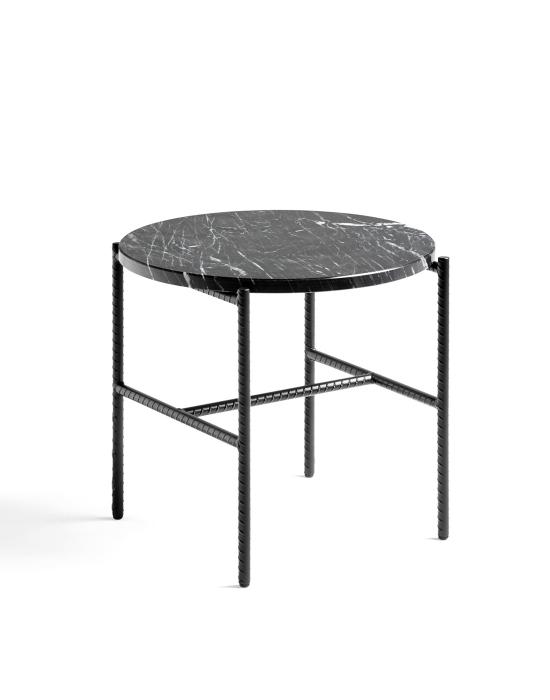 Rebar Marble Side Table Round