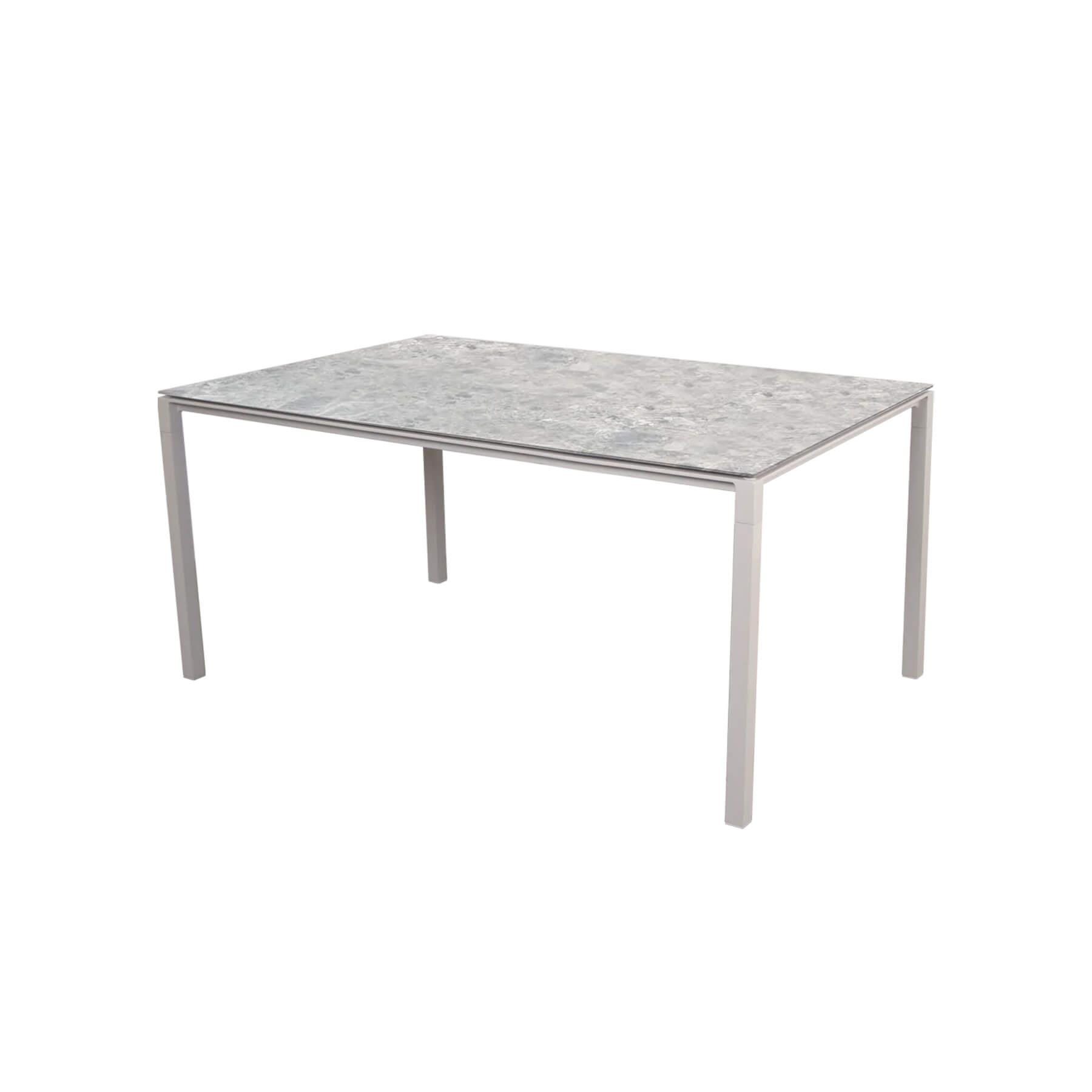 Caneline Pure Outdoor Dining Table Medium Ceramic Multi Colour Top Sand Legs