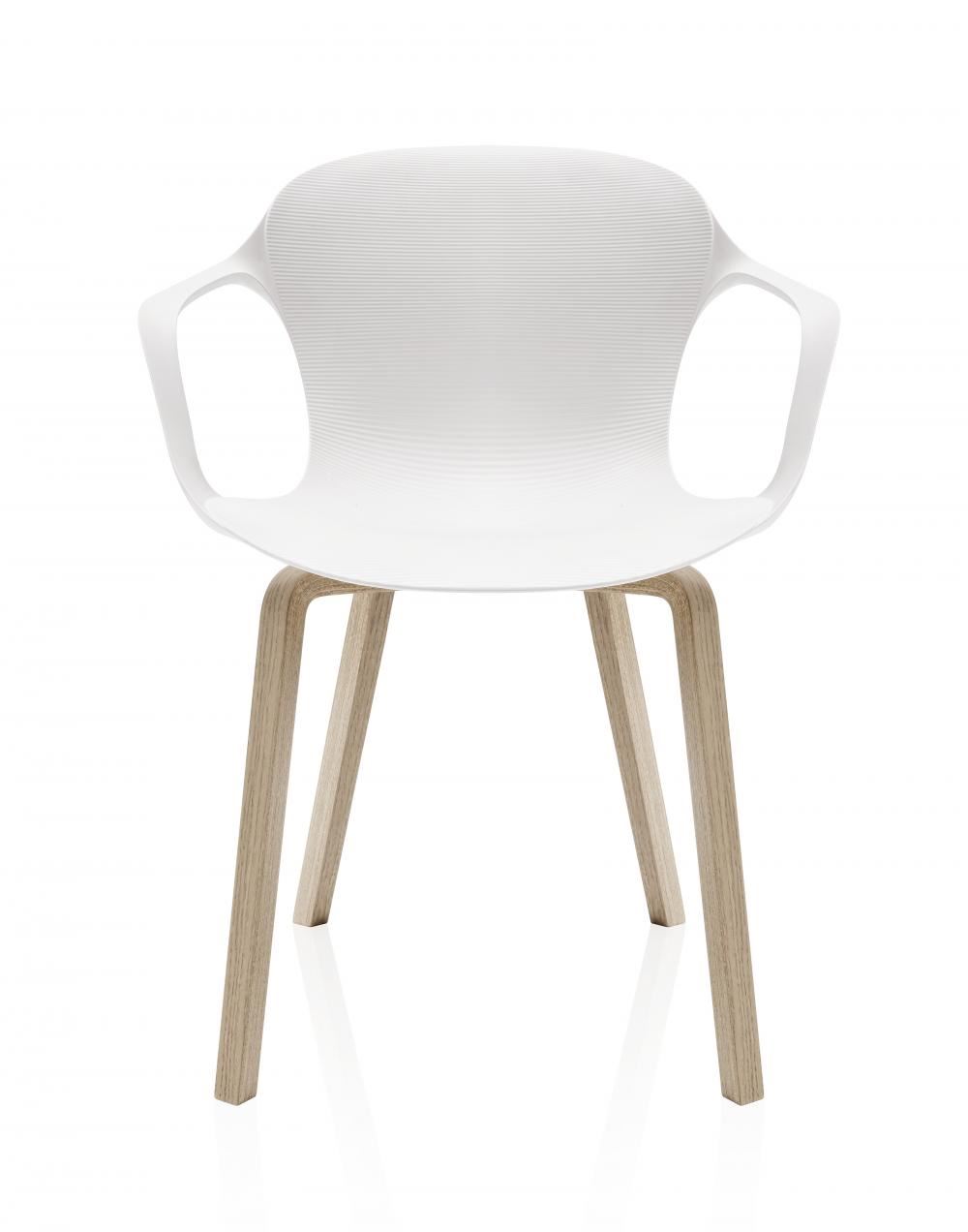 Nap Chair Wooden Legs Armchair Milk White