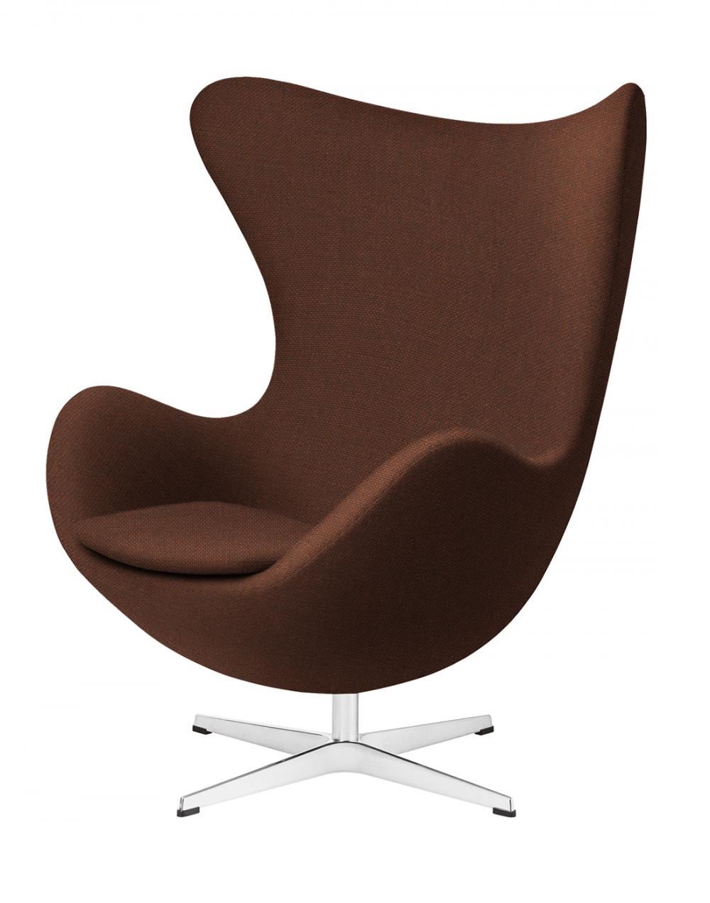 Egg Lounge Chair Footstool Dark Orange Christianshavn Matching Fabric Footstool