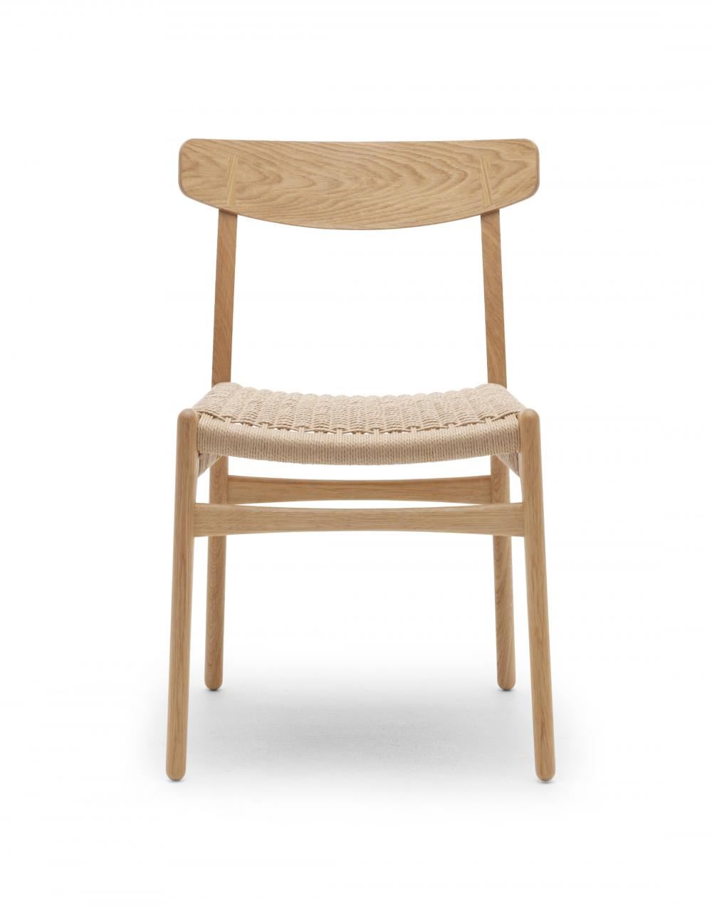 Ch23 Dining Chair Oak Oil Natural Paper Cord