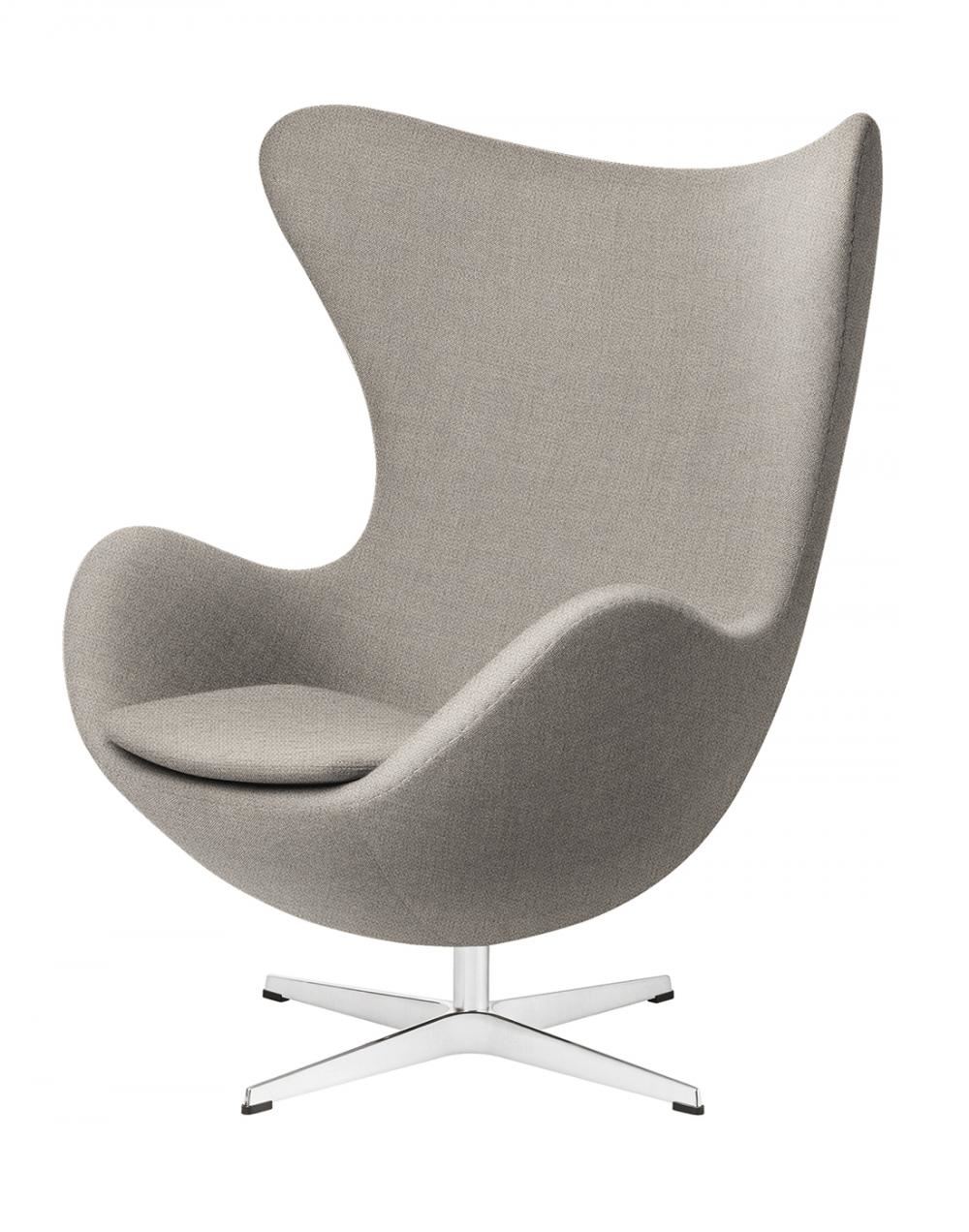 Egg Lounge Chair Footstool Light Beige Christianshavn Matching Leather Footstool