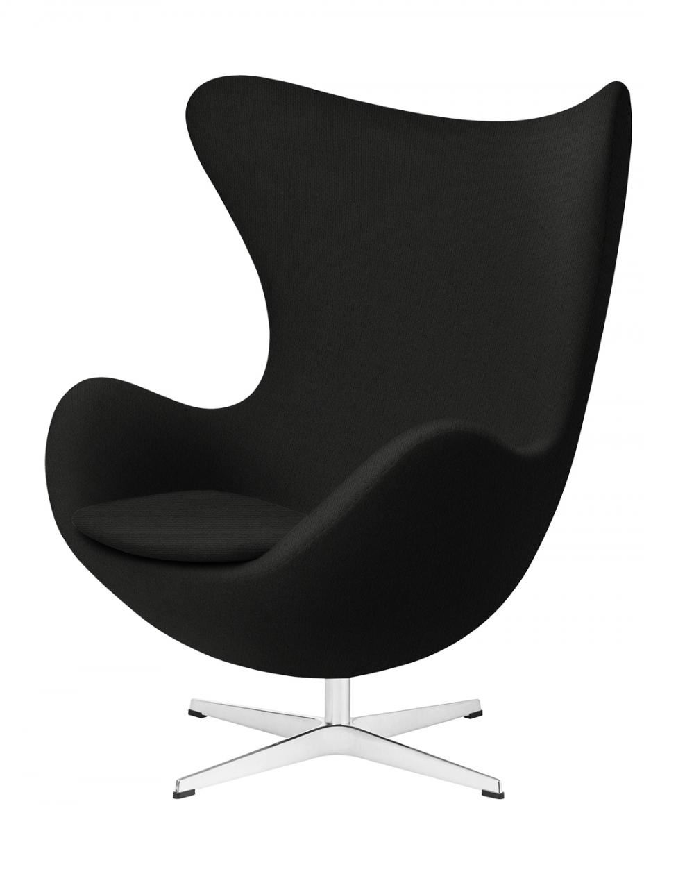 Egg Lounge Chair Footstool Black Uni Christianshavn No Footstool