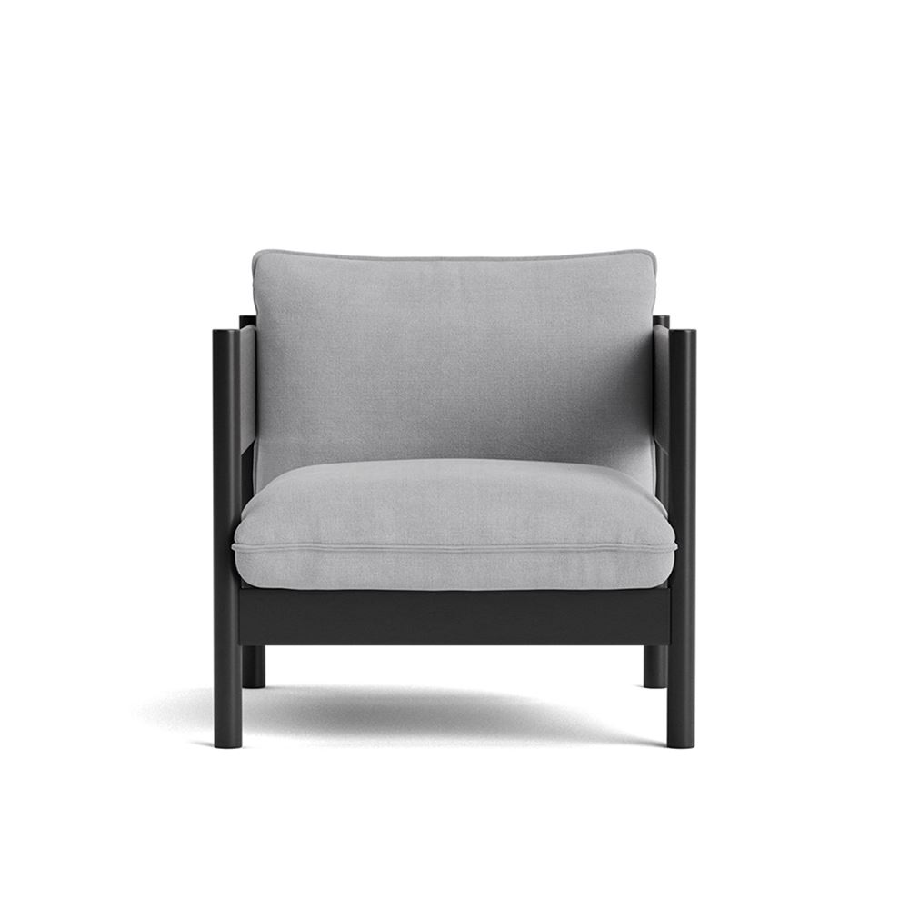 Arbour Club Armchair Black Waterbased Lacquered Beech Base With Linara 443