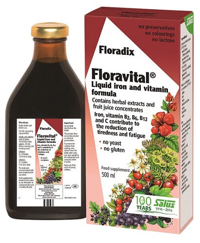 salus floradix floravital liquid iron and vitamin formula - 500ml