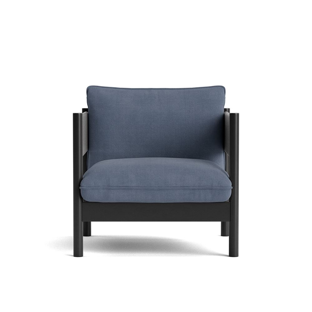 Arbour Club Armchair Black Waterbased Lacquered Beech Base With Linara 198