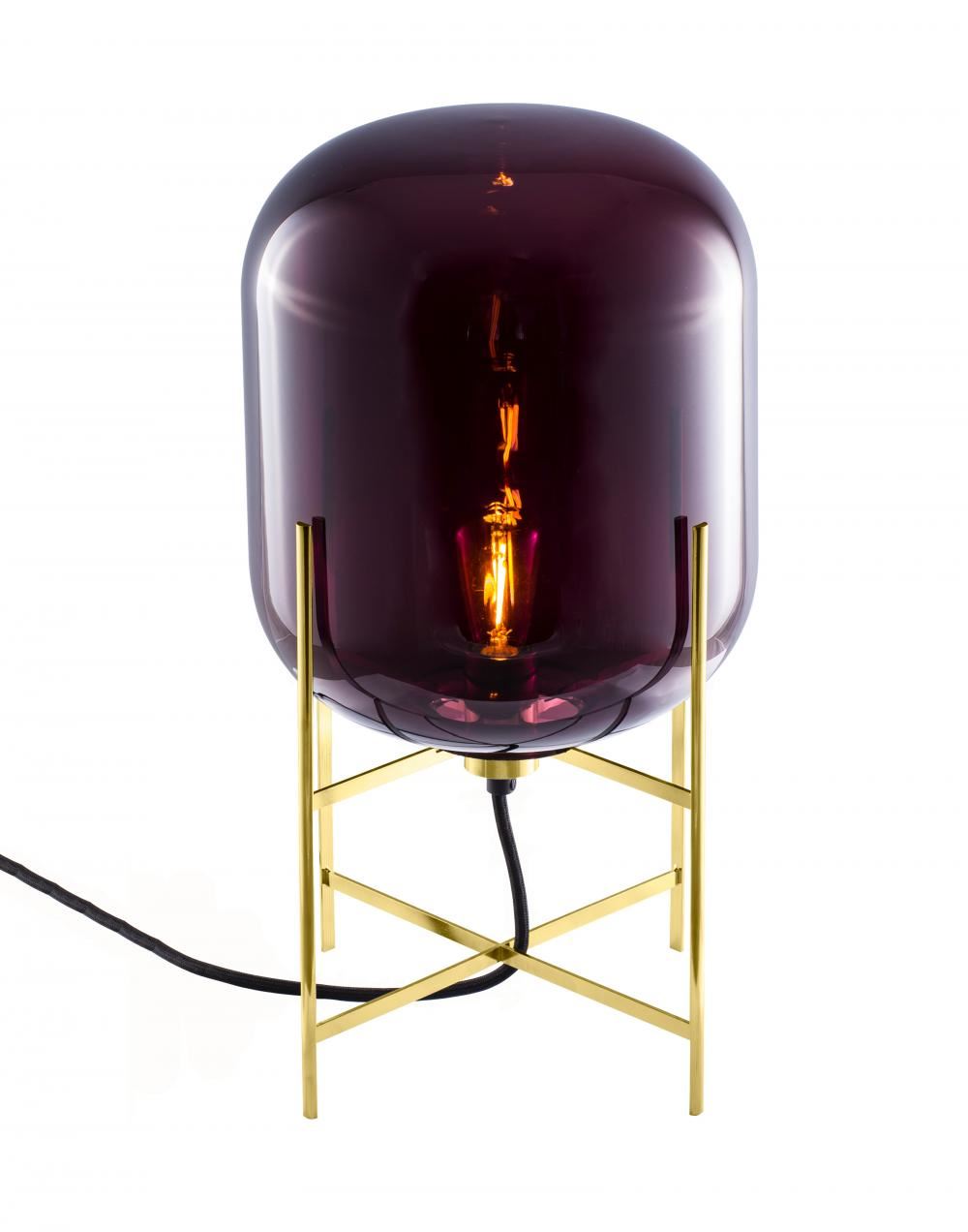 Oda Table Light Aubergine Brass