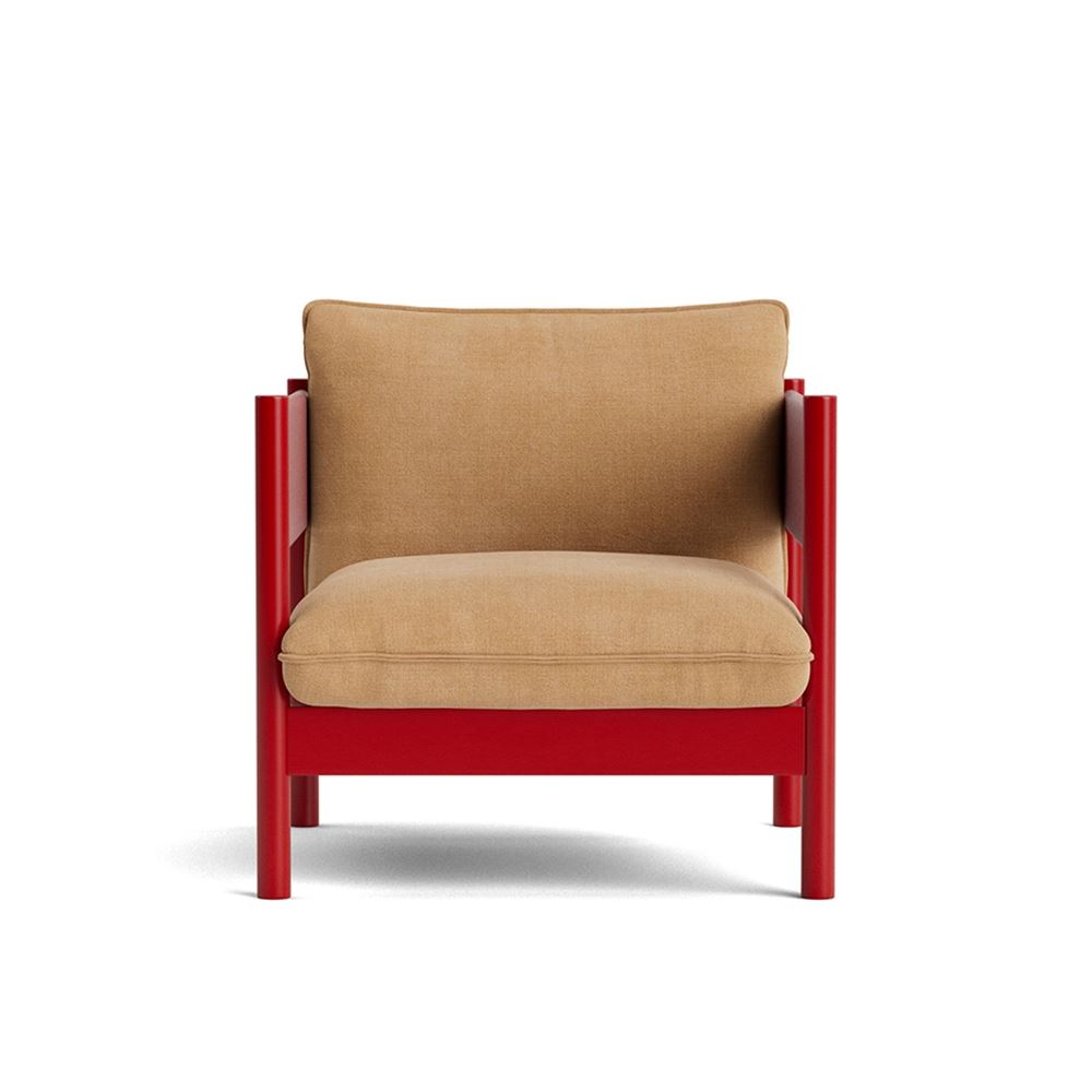 Arbour Club Armchair Wine Red Waterlacquered Beech Base With Linara 142