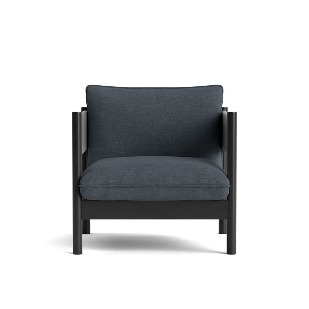 Arbour Club Armchair Black Waterbased Lacquered Beech Base With Mode 004