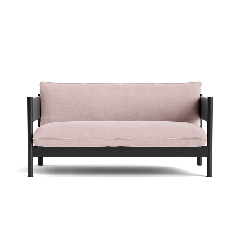 Arbour Club Sofa Black Waterbased Lacquered Beech Base With Linara 415