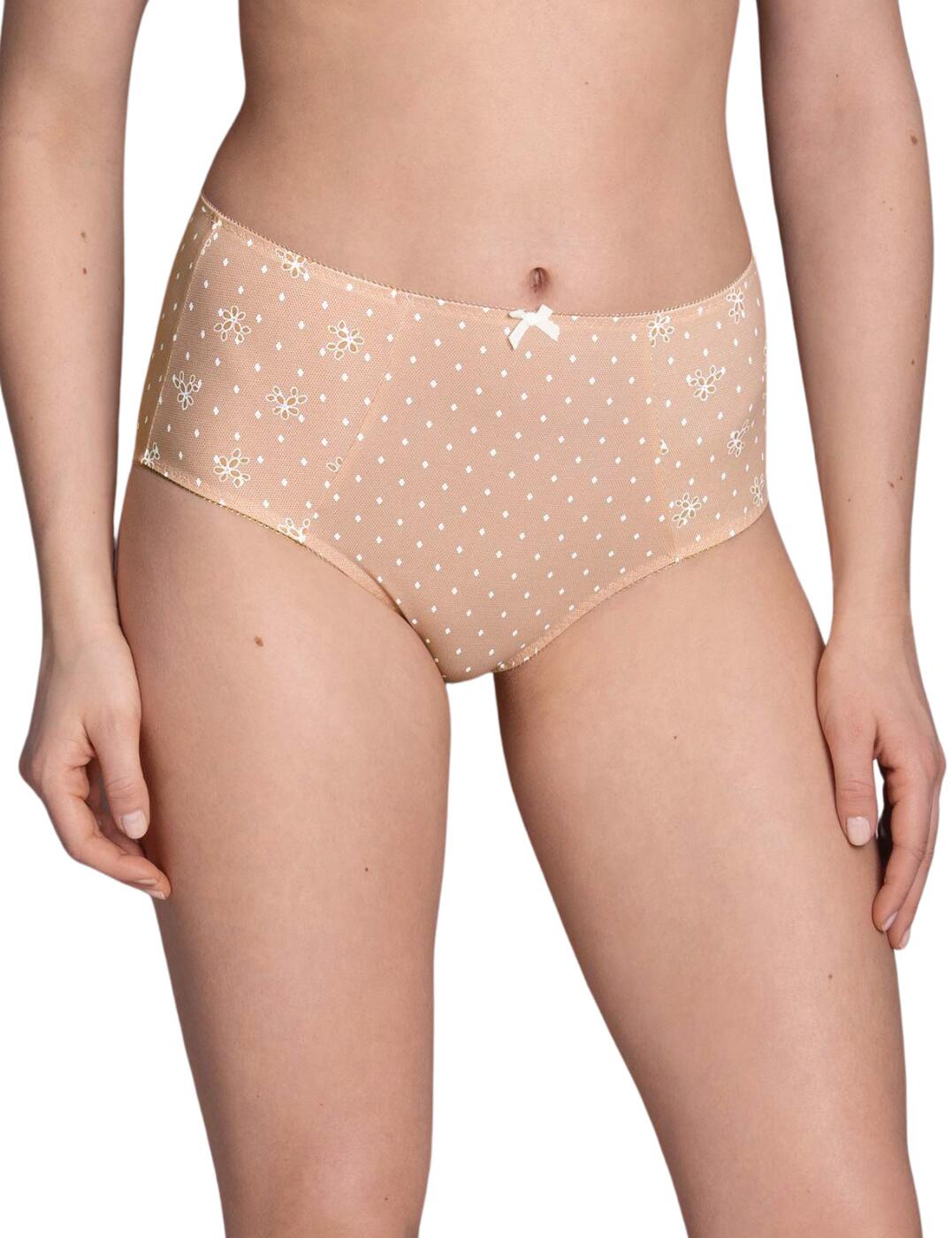 These high waisted briefs are from the Belvedere collection by Anita. They are a super comfortable fit that is made from fine, stretchy microfibre. It is designed with fresh floral prints and diamond shapes with a decorative bow in the centre. The waistband is super soft and stretchy which ensures a comfortable fit. This brief provides full rear coverage.