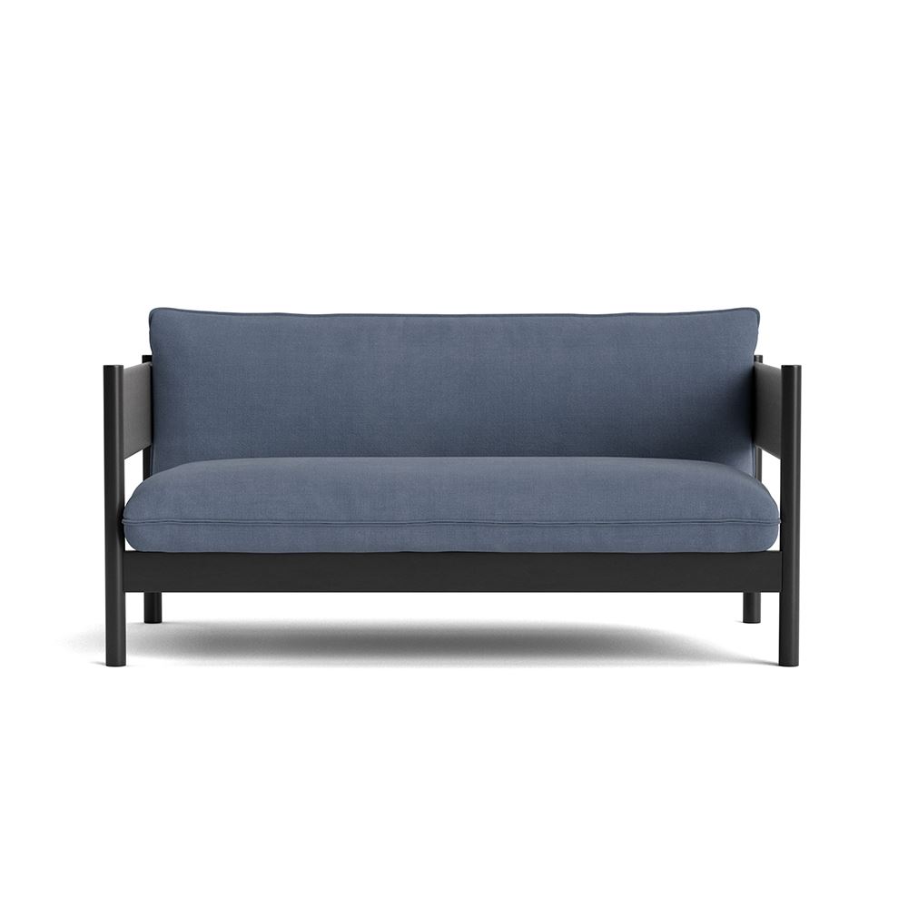 Arbour Club Sofa Black Waterbased Lacquered Beech Base With Linara 198