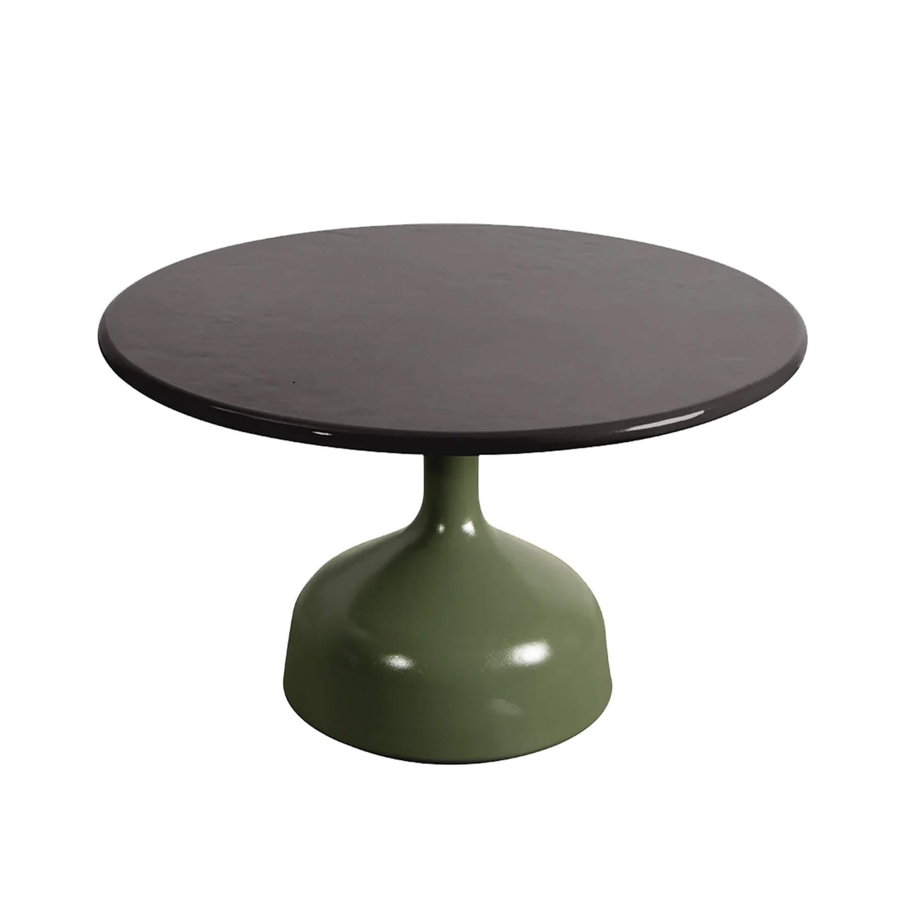 Caneline Glaze Coffee Table Large Olive Green Base Black Lava Stone Top Designer Furniture From Holloways Of Ludlow