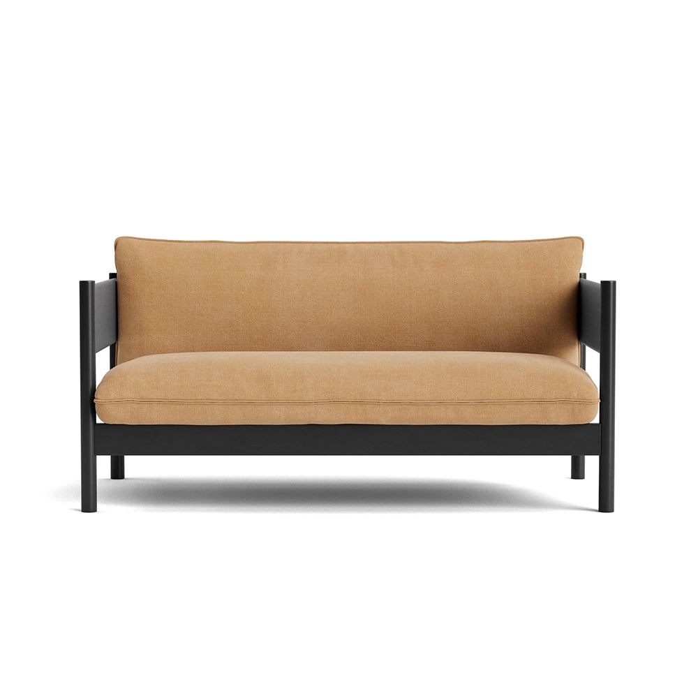 Arbour Club Sofa Black Waterbased Lacquered Beech Base With Linara 142