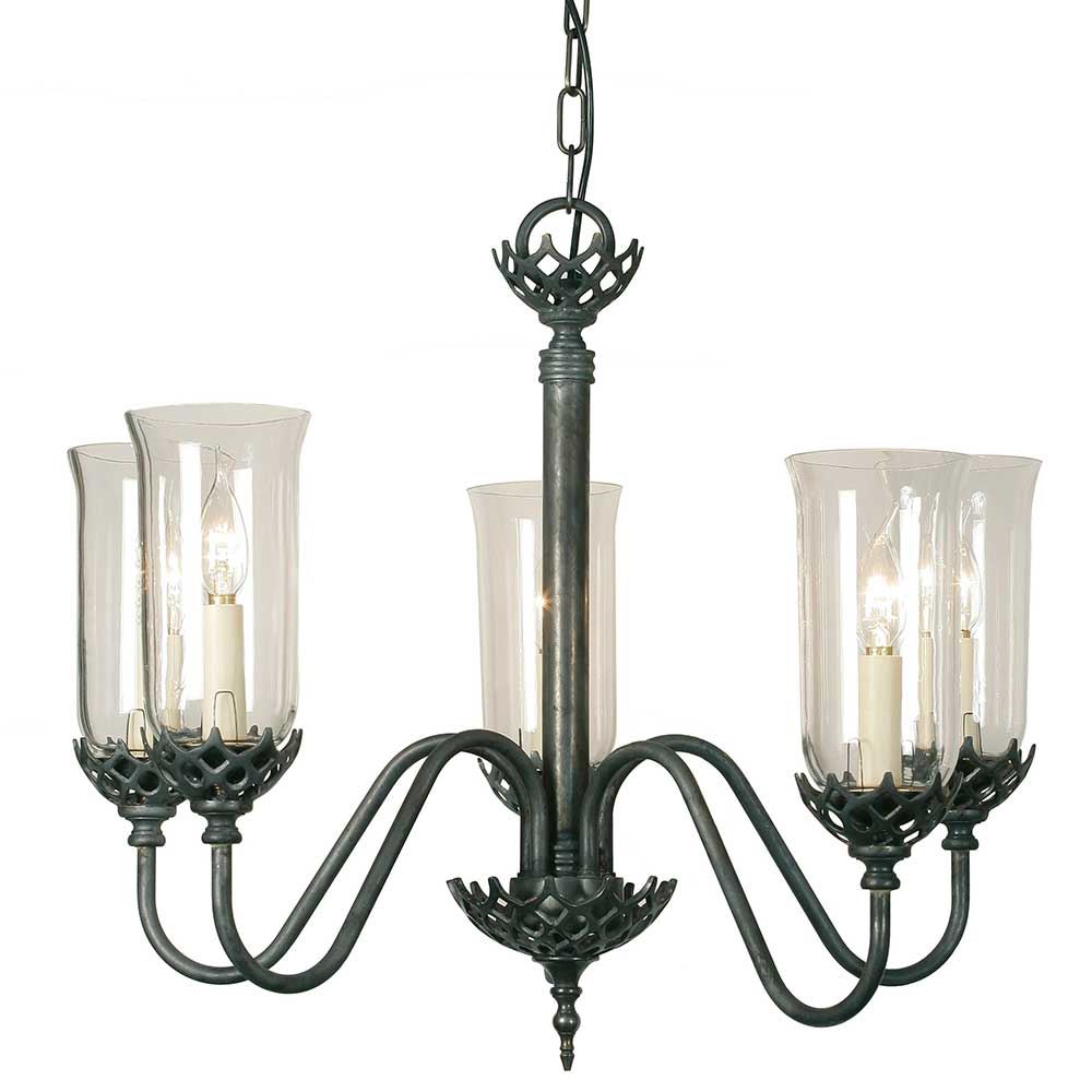 Gothic Pendant With Storm Shade Eight Light Gothic Pendant With Storm Glass Unlacquered Natural Finish