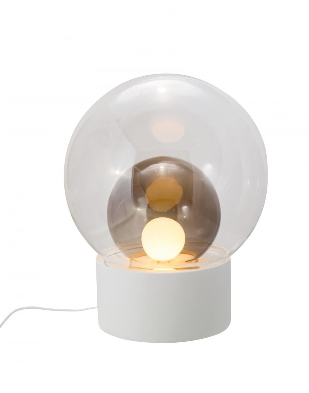 Boule Table Light Medium Transparent Smoky Grey White