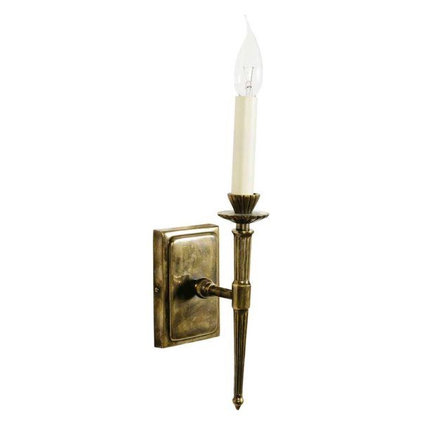 Hampton Wall Light Lacquered Polished Brass Ivory Shade