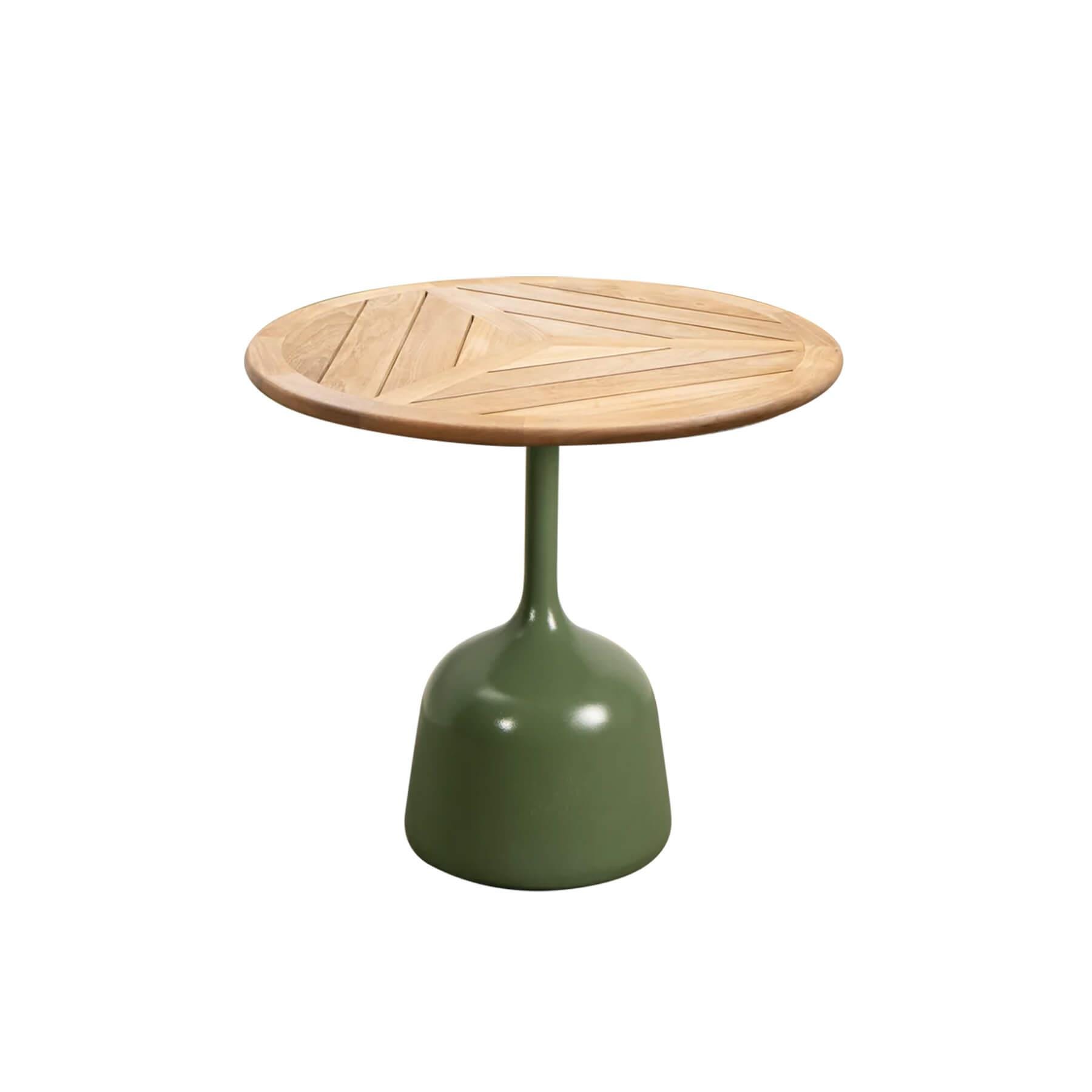 Caneline Glaze Coffee Table Small Olive Green Base Teak Top Light Wood Designer Furniture From Holloways Of Ludlow