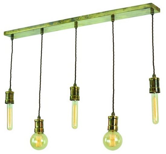 Tommy Pendant Tommy 5 Light Antique Brass