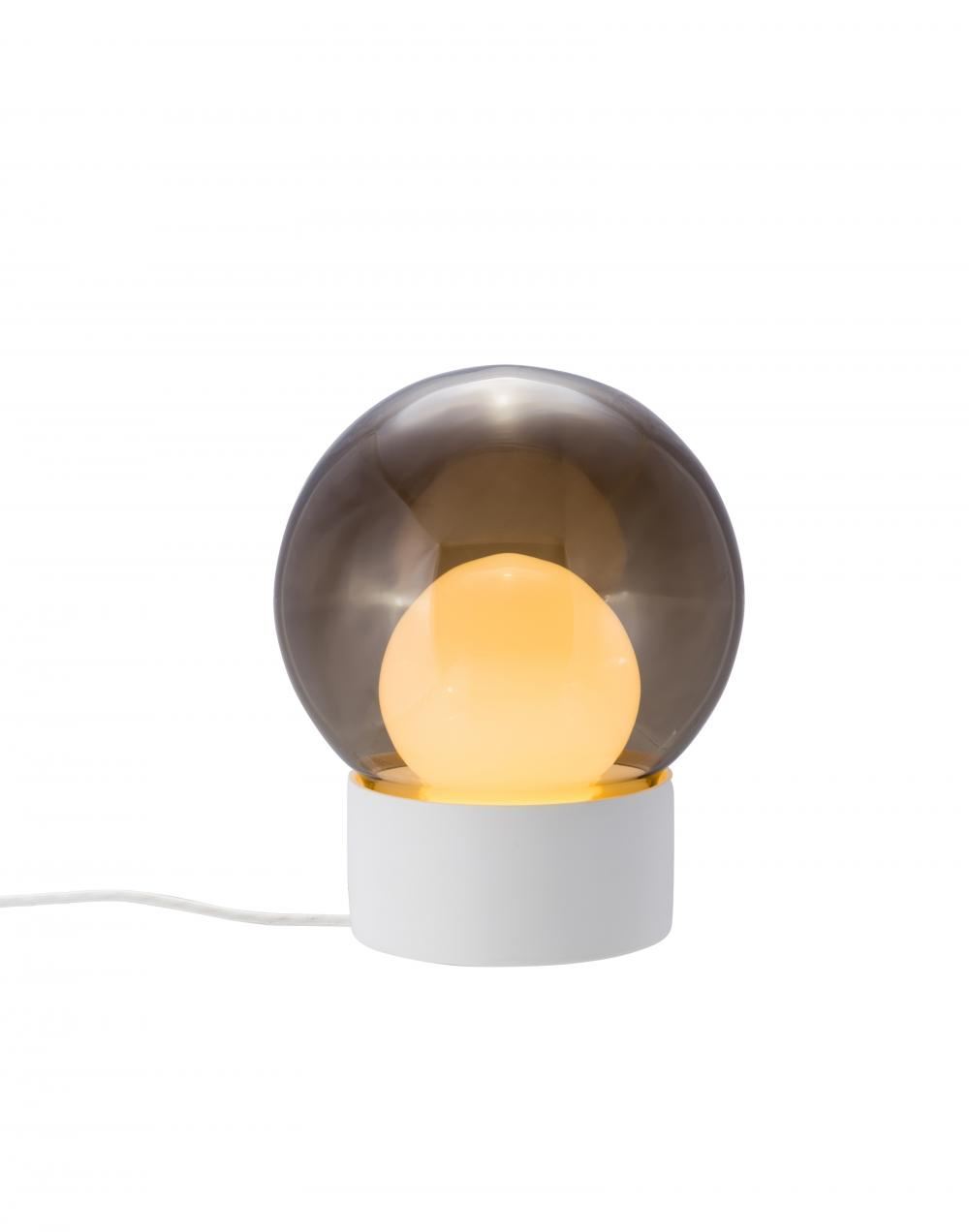 Boule Table Light Small Smoky Grey Opal White White