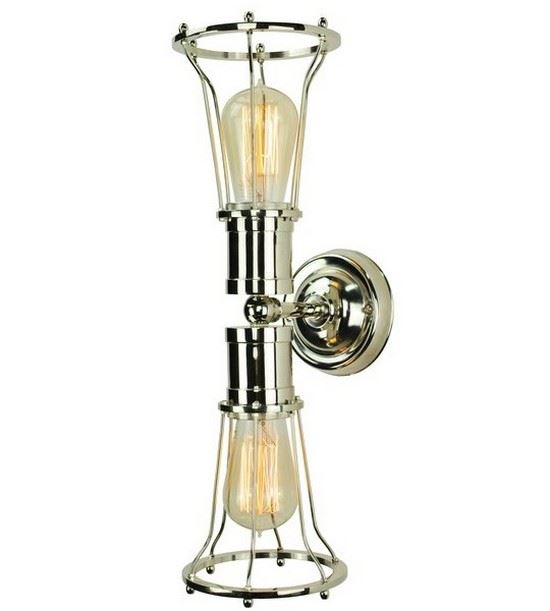 Marconi Wall Light Marconi Double Wall Light Polished Nickel