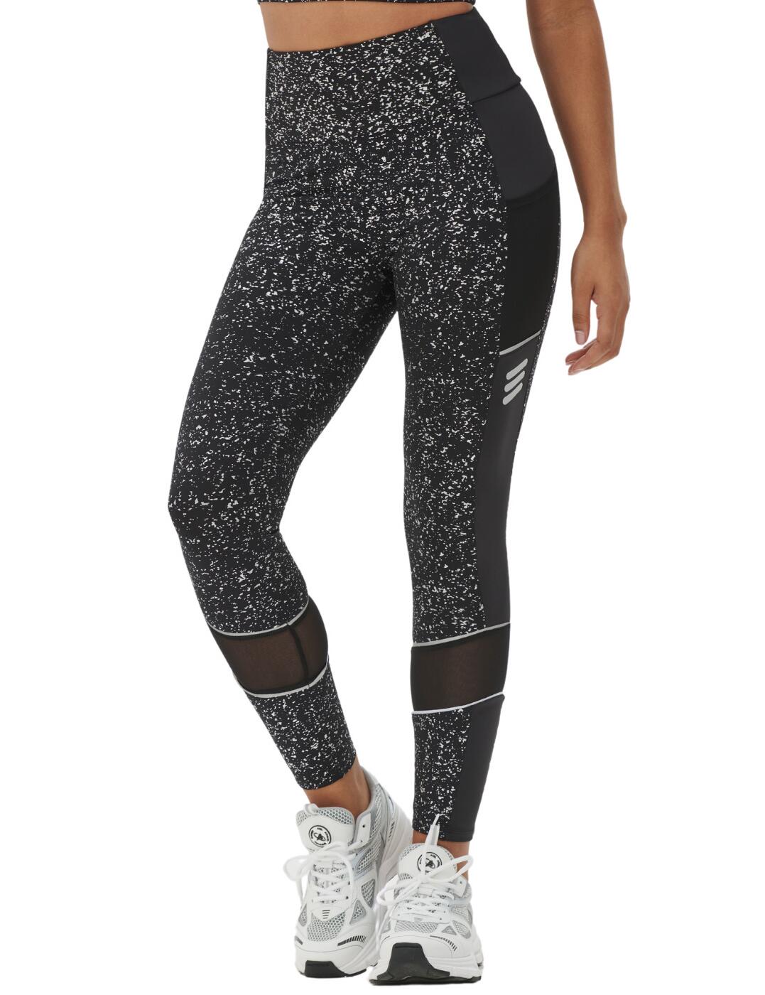 The Energy Reflective collection by Pour Moi combines a fashionable look with innovative activewear designs. The reflective print and piping allow you to be easily seen and are perfect for outdoor exercise. A hidden key pocket and side mesh pocket lets you conveniently carry your belongings. A flattering high-waisted design cinches the waist. Complete the look with coordinating activewear from the Energy Reflective collection by Pour Moi.  Reflective details High-waisted design Sweat-wicking fabric Side mesh pockets Hidden key pocket Full-length Country of origin: China Composition: 78% Polyester &pipe; 22% Elastane Listed in UK sizes  53465-95870-1247999 97144 Sports Leggings
