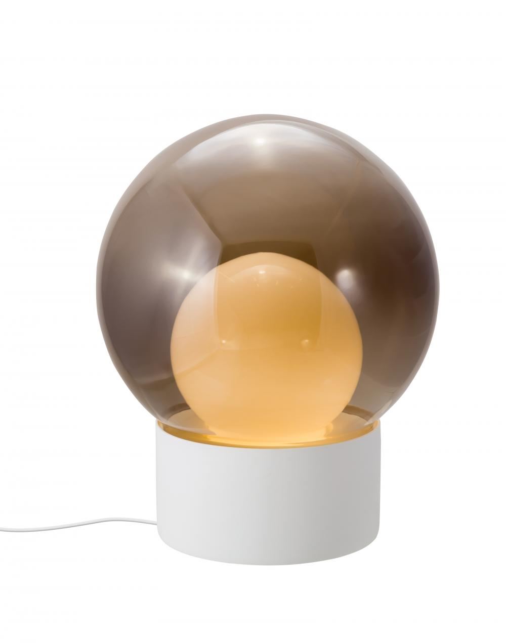 Boule Table Light Medium Smoky Grey Opal White White