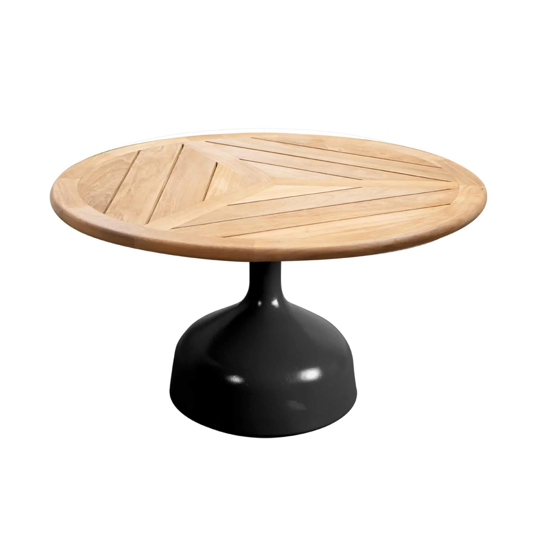 Caneline Glaze Coffee Table Large Lava Grey Base Teak Top Light Wood Designer Furniture From Holloways Of Ludlow